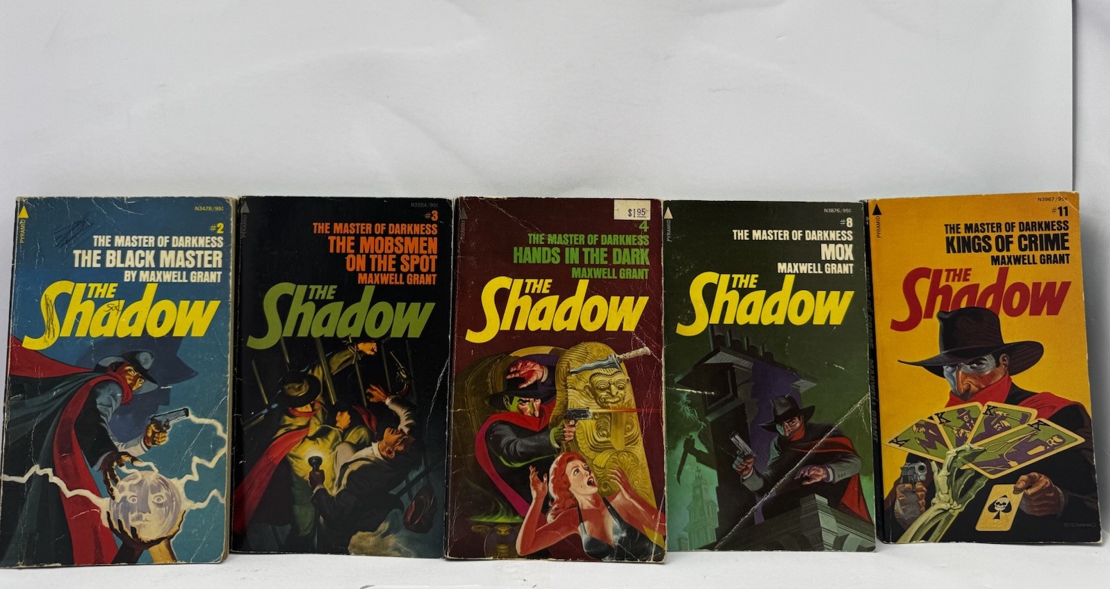 The Shadow By Maxwell Grant Lot Of 5 Paperback Books, Vol. 2,3,4,8,11 Pyramid