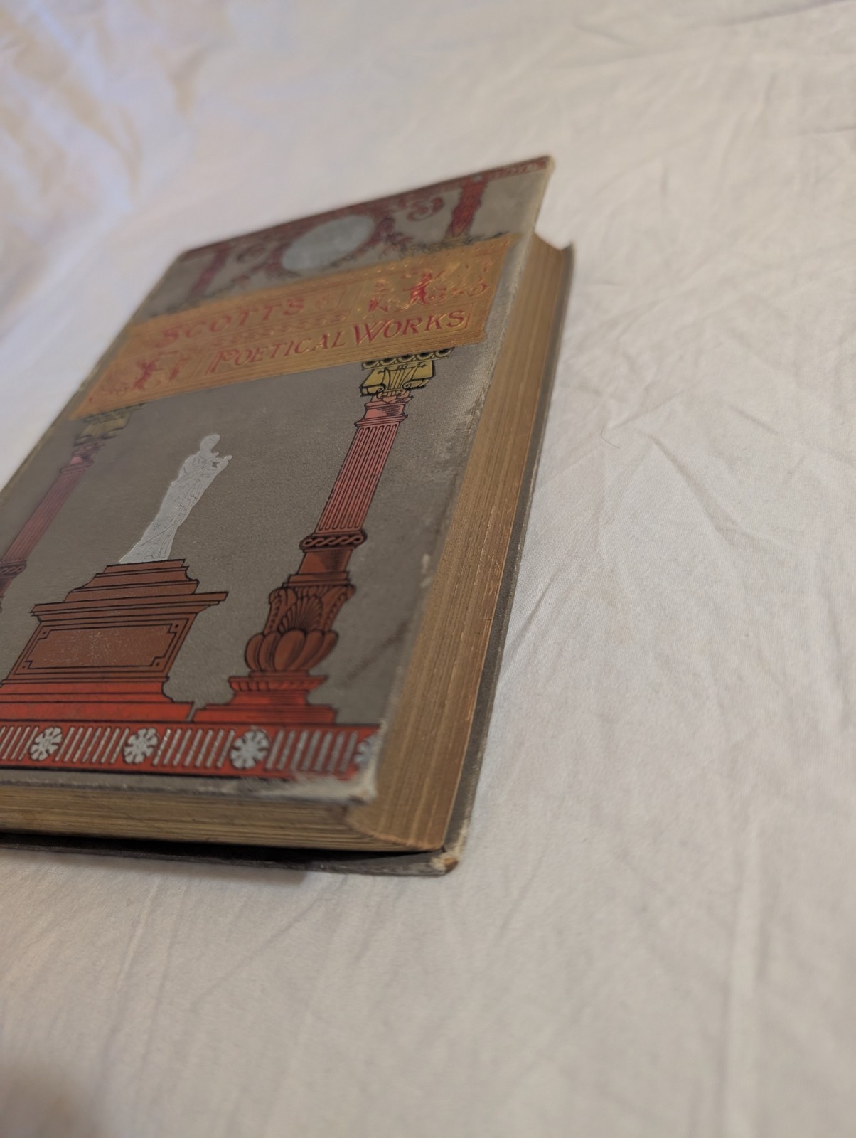 Antique 1890s Sir Wlter Scott Poetical Works Gall & Inglis Hardcover