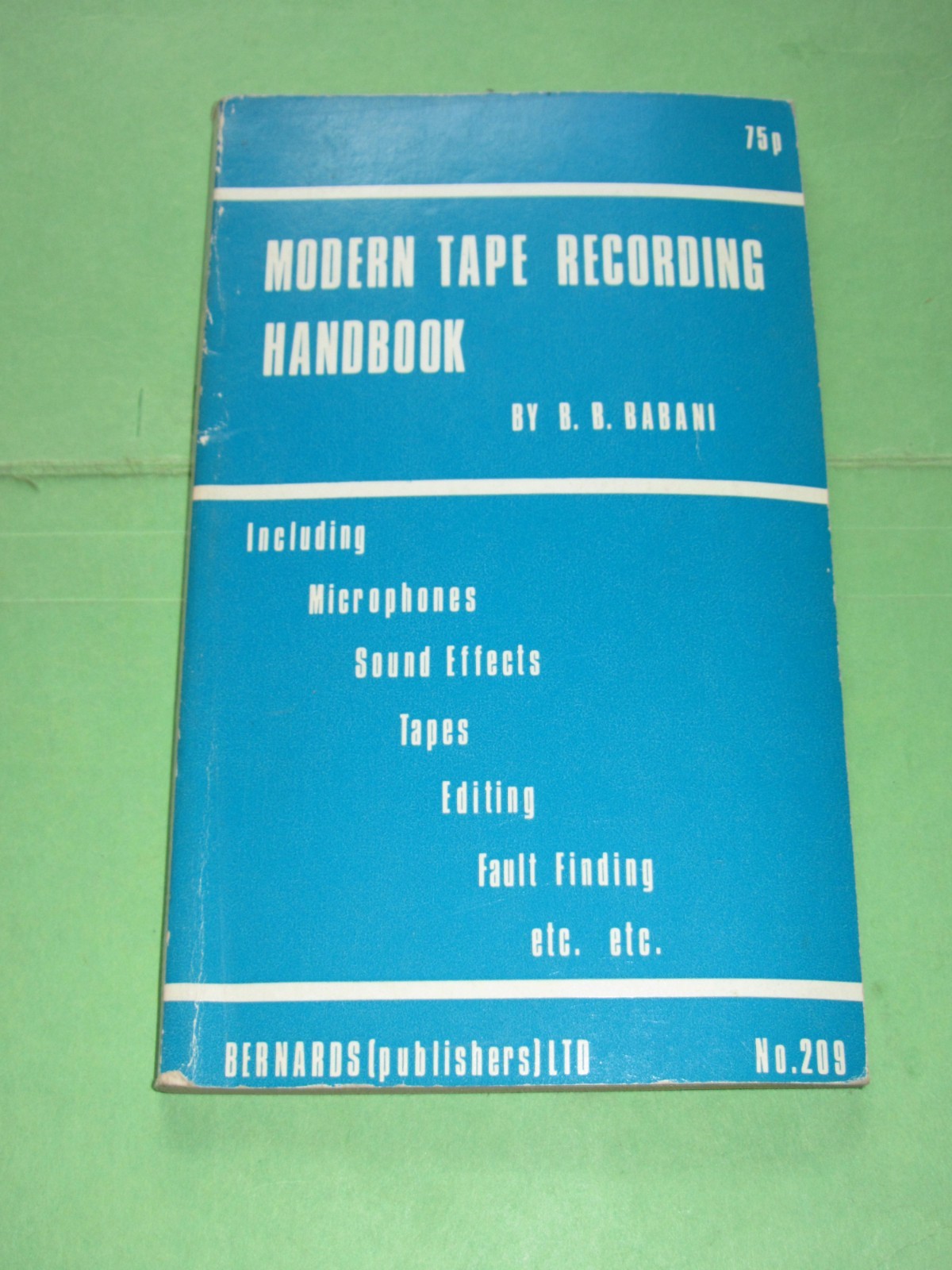 Modern Tape Recording Handbook B.B. Babani BP209 Hobby Electronics Cassette