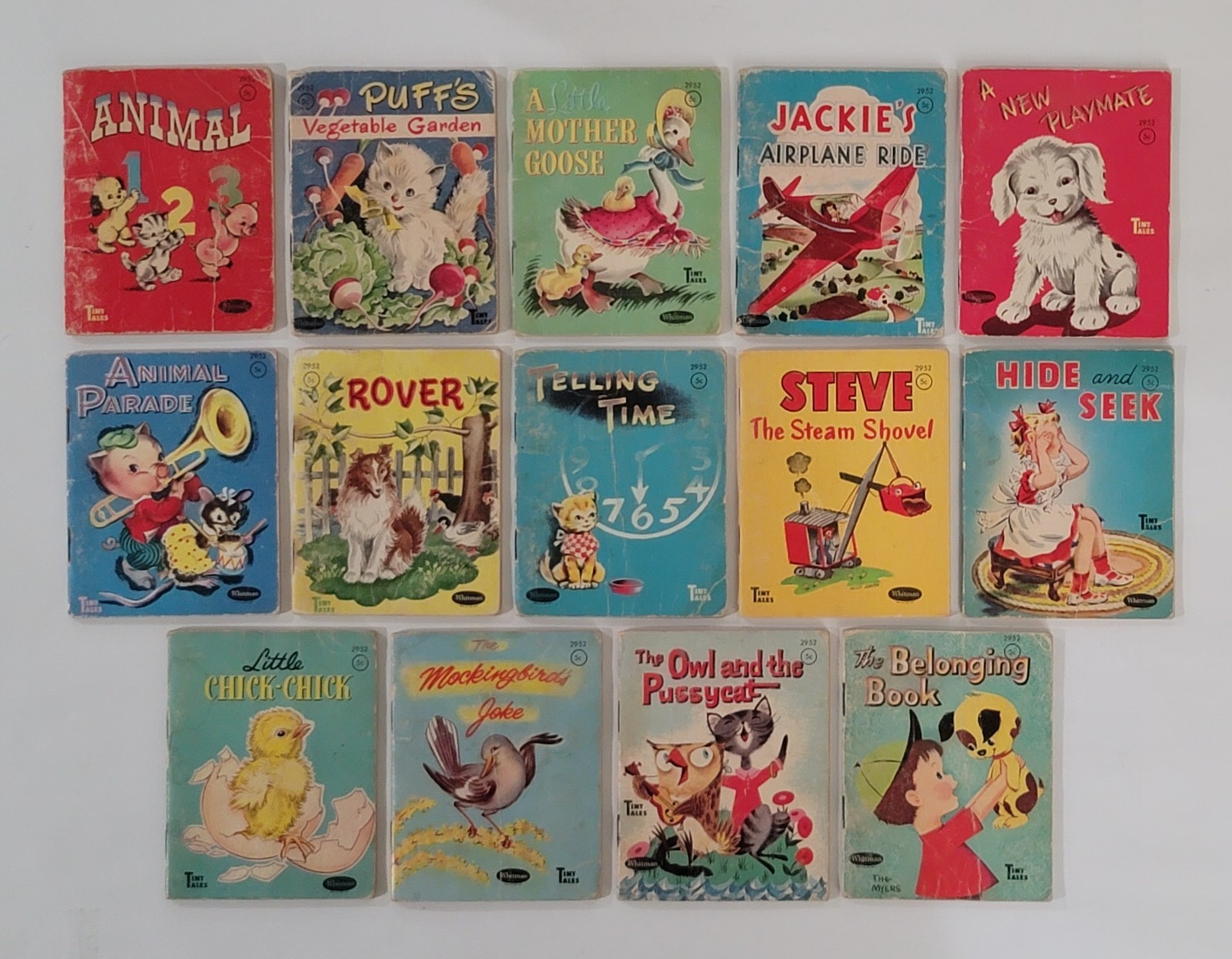 Vintage 1949-1963 Whitman TINY TALES – LOT of 14 Children’s Story Books