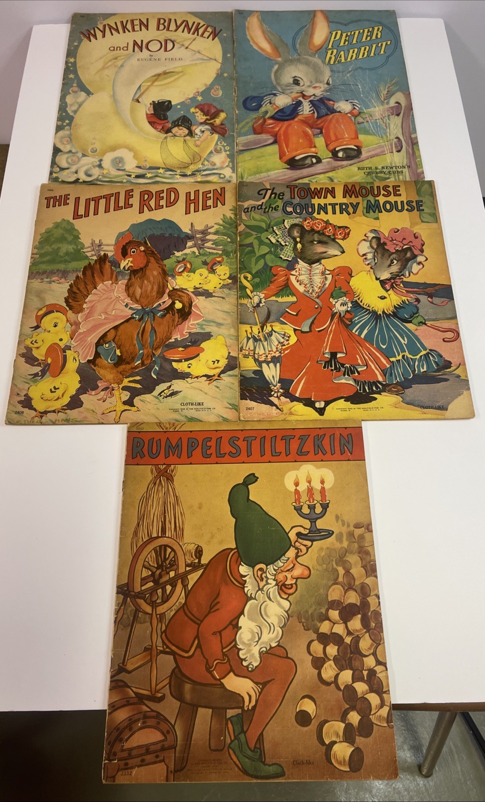 Vintage 1940s 1950s Children’s Book Lot Whitman Peter Rabbit Rumpelstiltskin ++