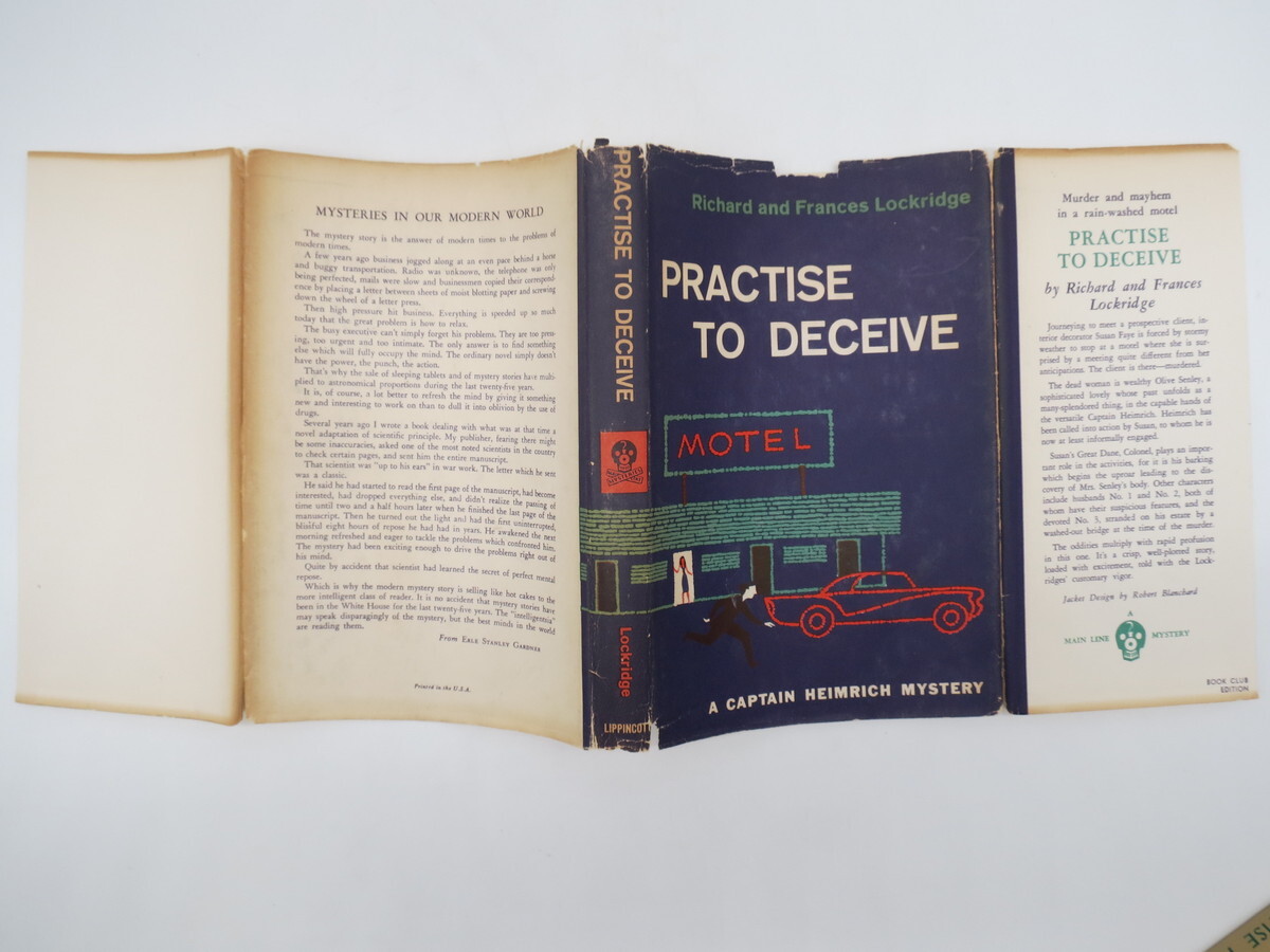 PRACTISE TO DECEIVE; Lockridge, Richard 1957 Book Club Edition