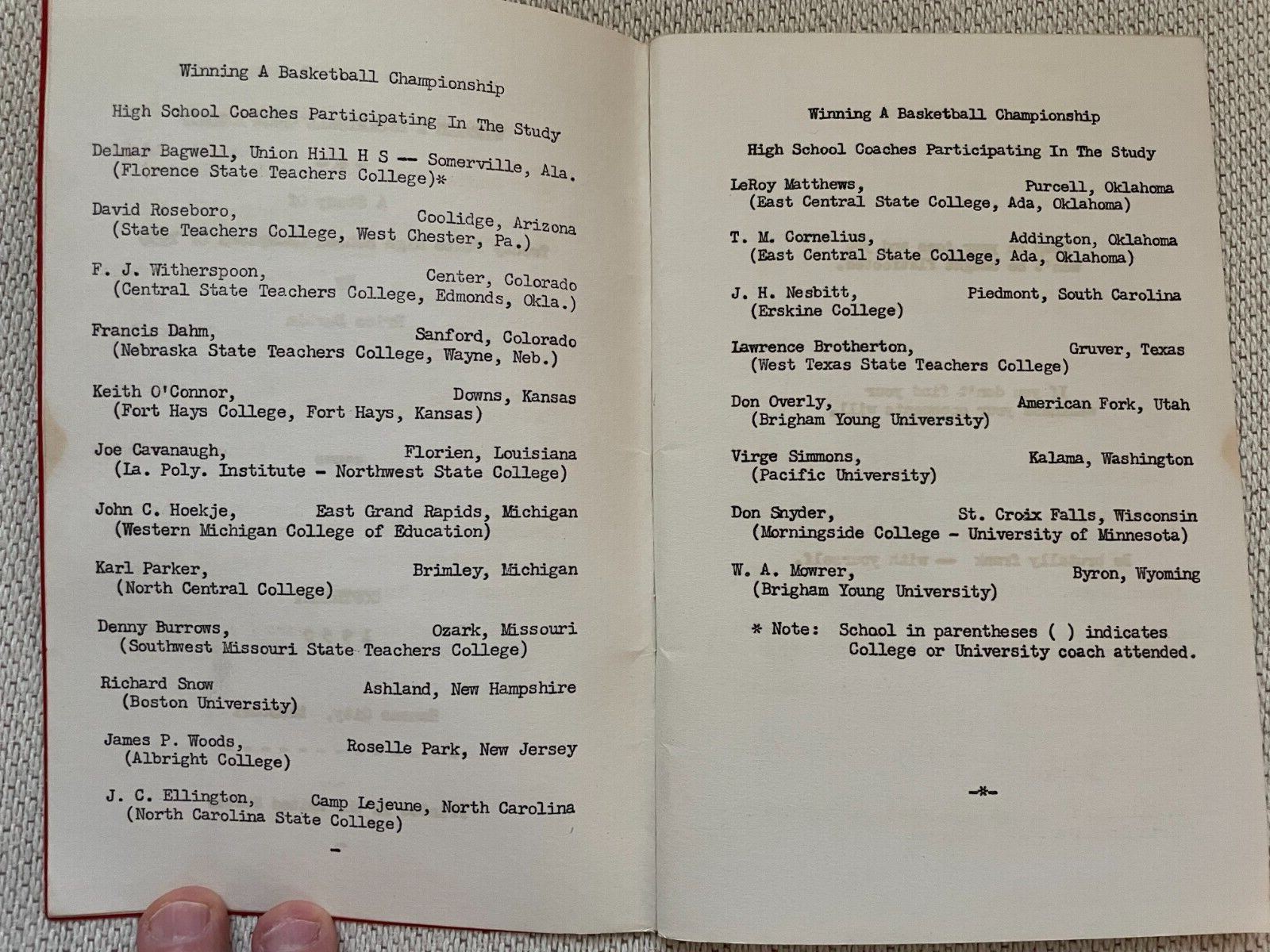1950 Winning A Basketball Championship by Brice Durbin 1st Ed. Kansas City, MO