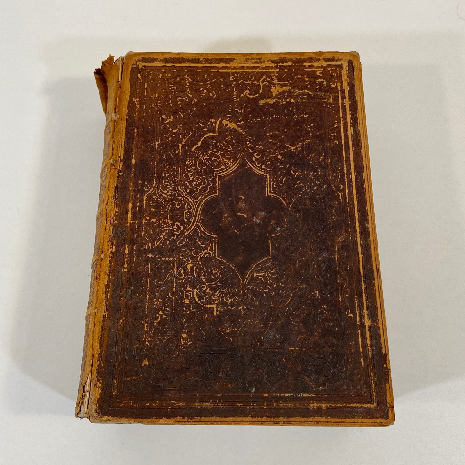 Holy Bible Old & New Testament 1867 Antique Leather Translated Original Tongue