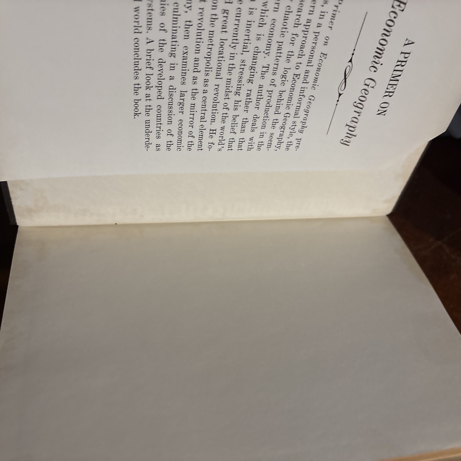A Primer on Economic Geography – Robert B McNee 1971 1st Edition Random House