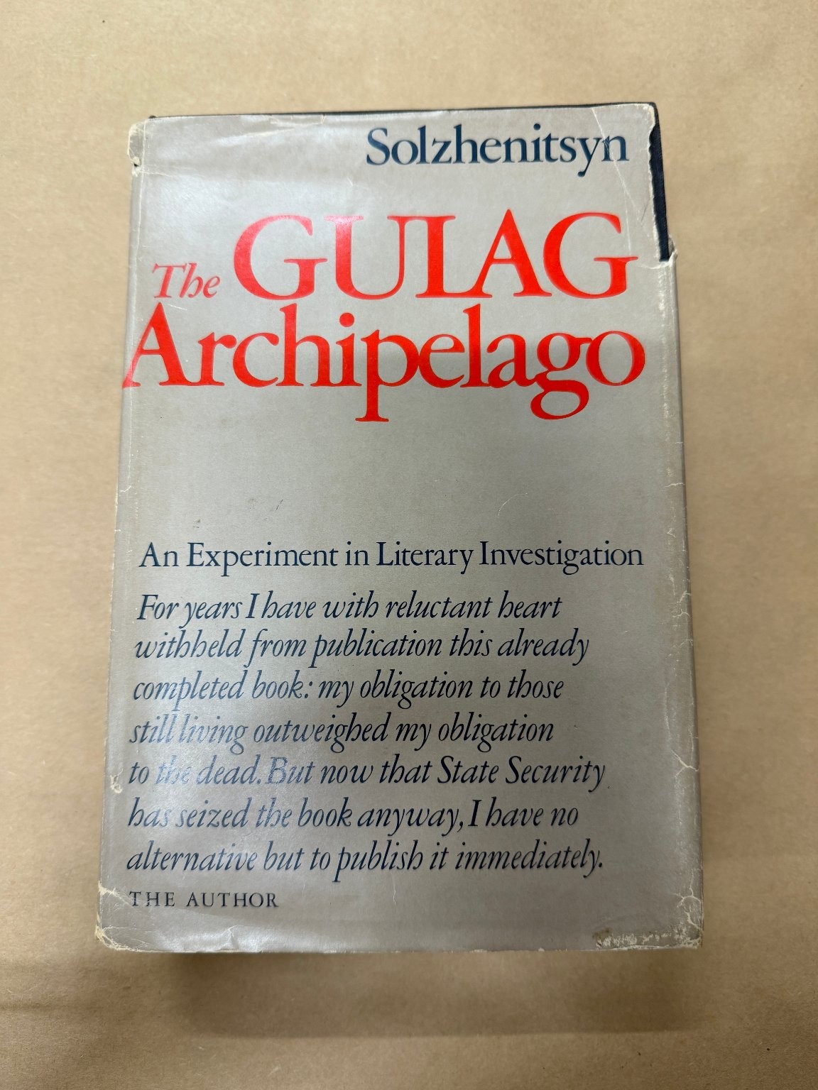 The Gulag Archipelago Solzhenitsyn 1973 Political