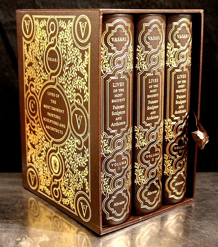 VASARI LIVES OF THE PAINTERS 3 VOLS. INTRO BY KENNETH CLARK – RARE SIGNED BY HIM