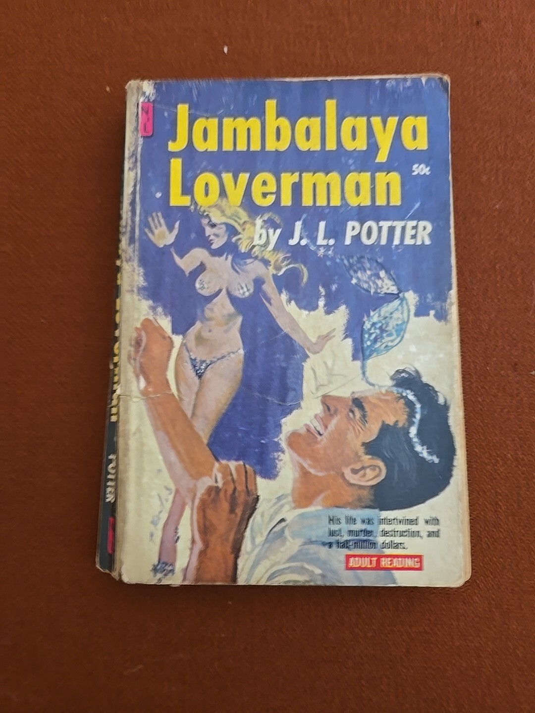 JAMBALAYA LOVERMAN by J.L. Potter Newsstand Library crime sleaze gga cult