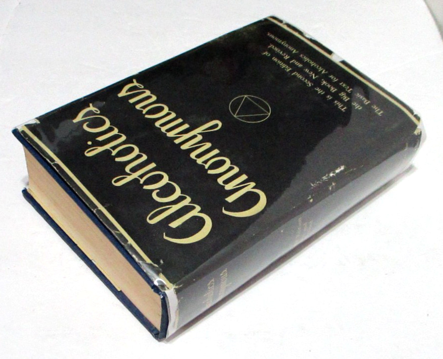 ALCOHOLICS ANONYMOUS 2nd Edition, 16th Printing, 1974, HC w/dj, w/ receipt, VG