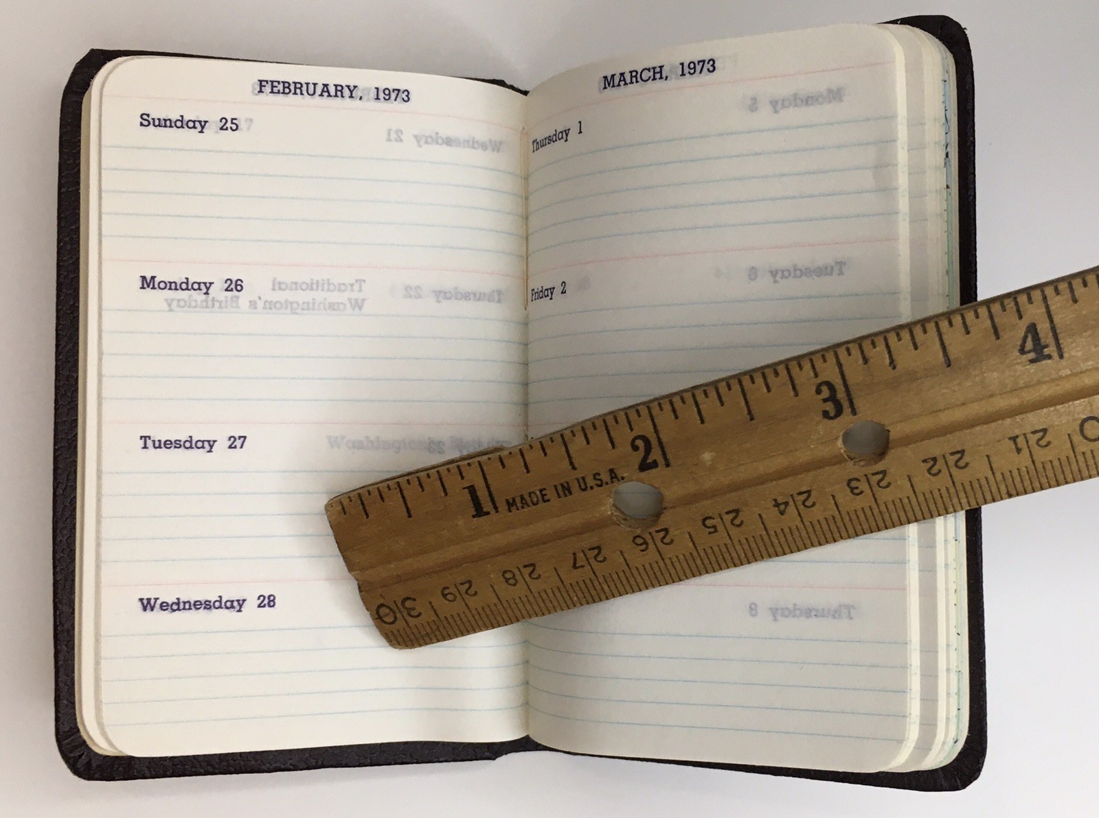 Executive Data Book 1973 Prentice Hall Inc. Unused Color Map Inside Pocket Size