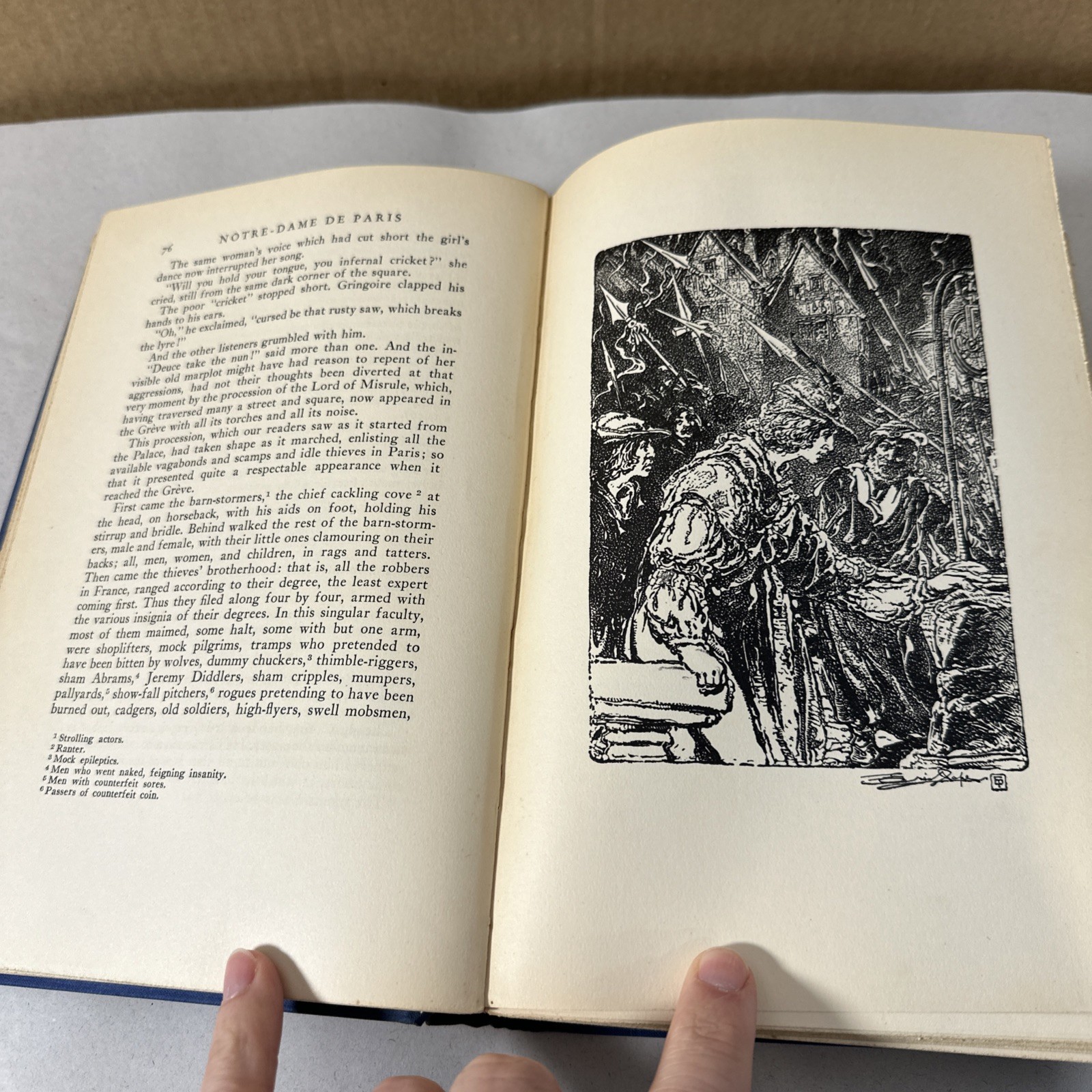 Notre Dame De Paris 1928 Illustrated by Eric Pape SIGNED Inscribed Book Rare