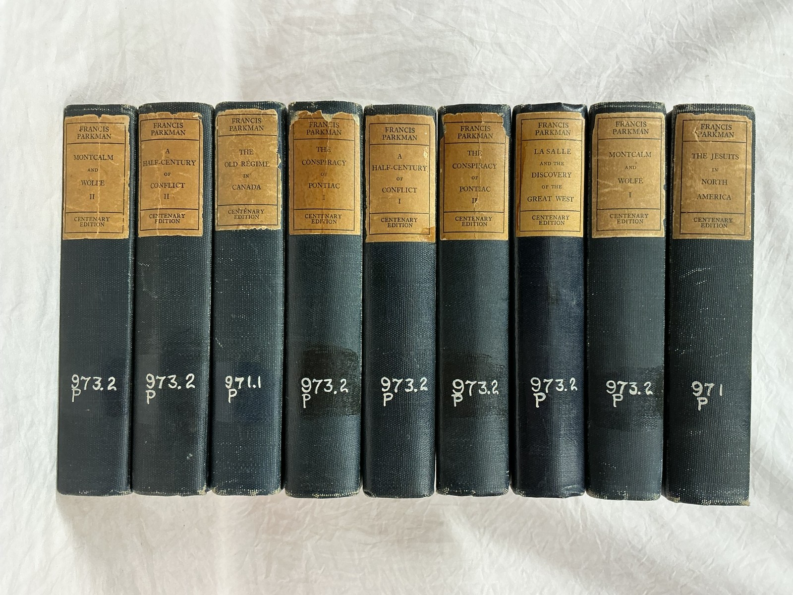 Vintage The Works of Francis Parkman Centenary Edition 1929 Lot of 9 Volumes
