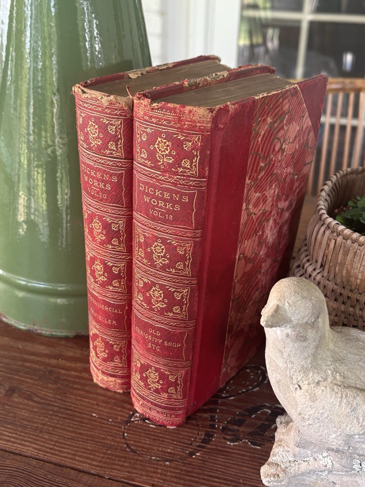 Pr Antique Decorative Books Dickens Works Old Curiosity Shop Portsmouth de Luxe