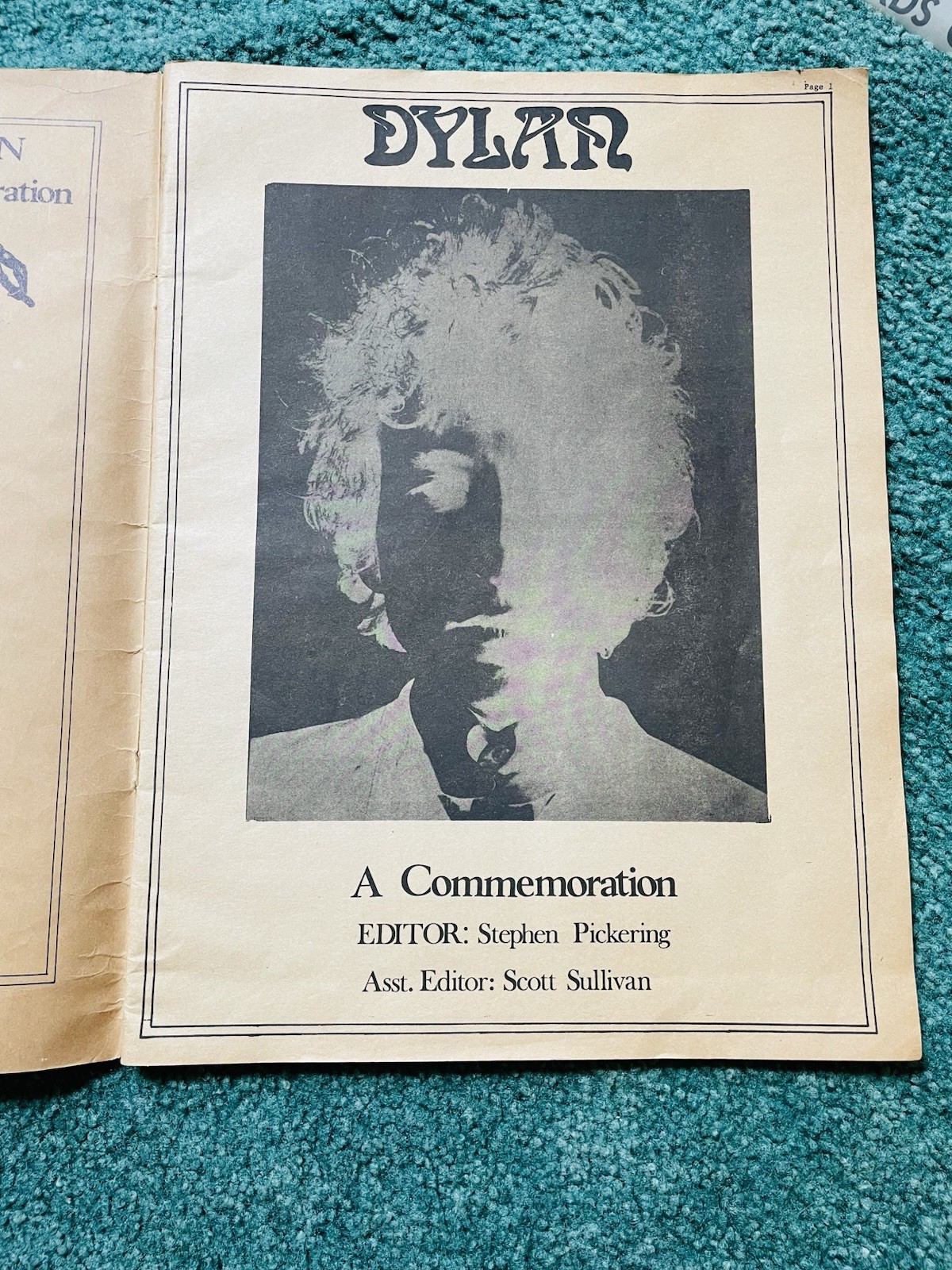 Bob Dylan: A Commemoration; Stephen Pickering, 2nd edition July 1971; complete