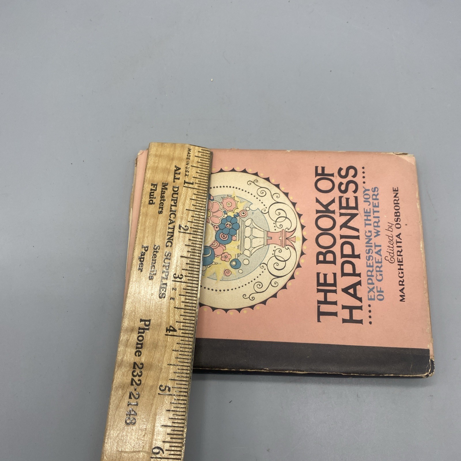 The Book of Happiness by Margherita Osborne 1928 HC/DJ Algonquin/P.F. Volland Co