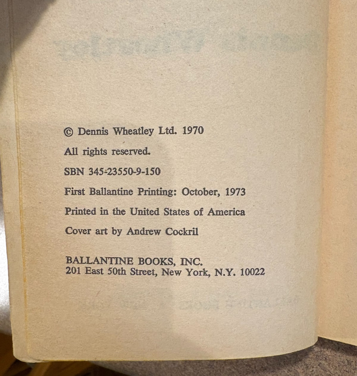 Gateway To Hell – A Black Magic Book by Dennis Wheatley 1973 Vintage Paperback