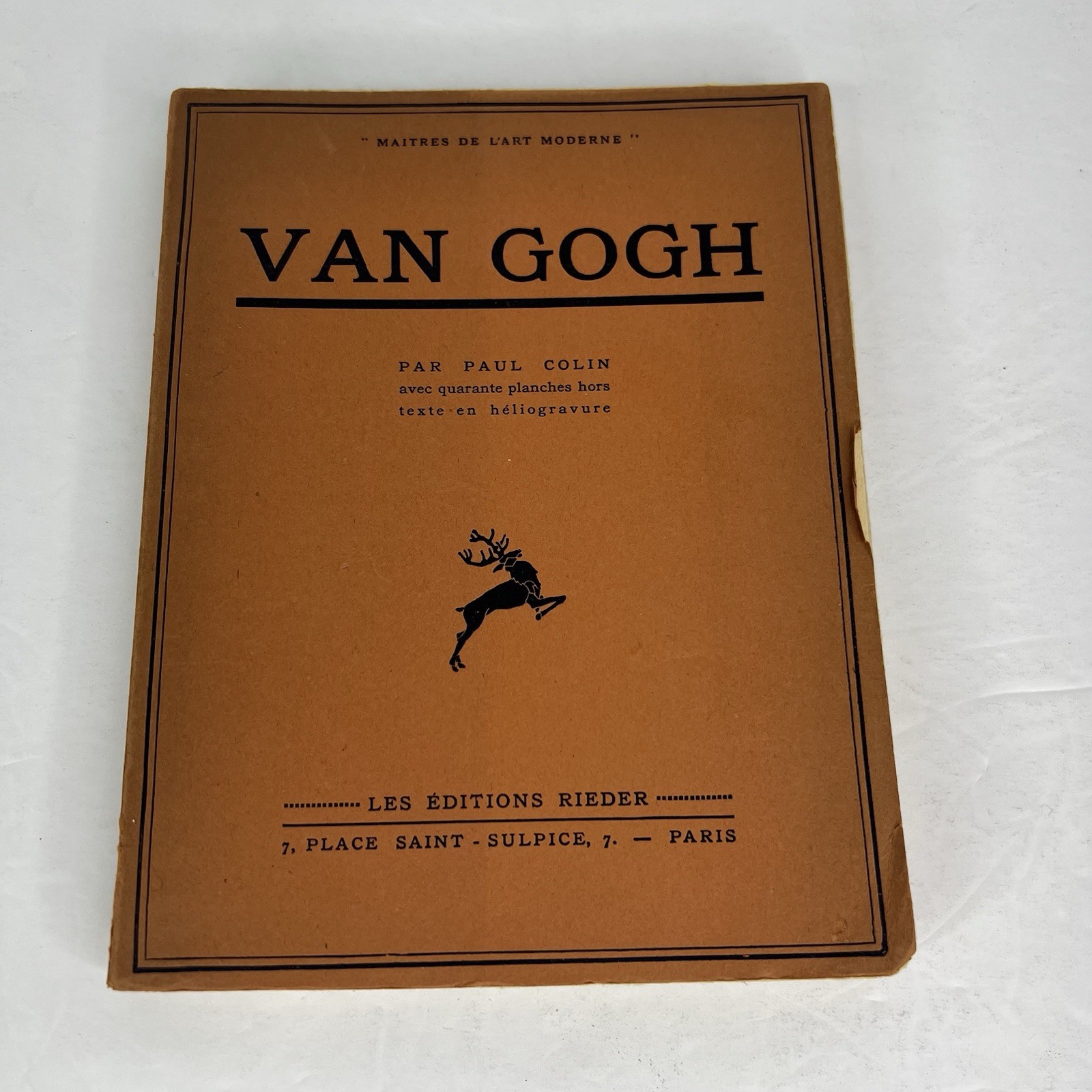 Vintage 1925 Van Gogh by Paul Colin French Art Book 40 Heliogravure Plate Paris