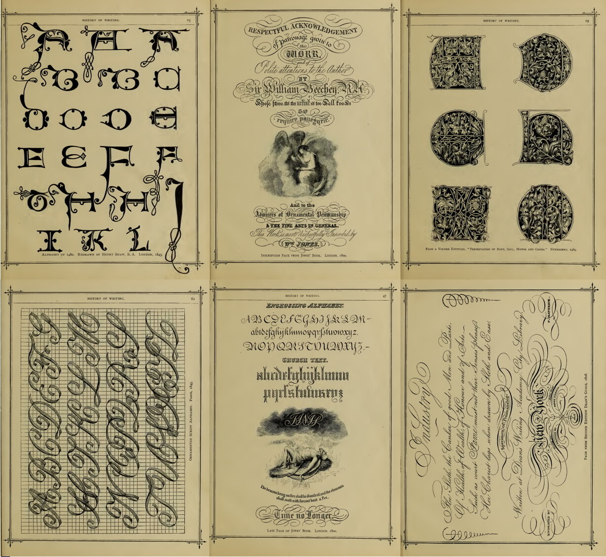 Lettering Alphabets Monograms Penmanship Writing Card Sign – 122 Old Books DVD