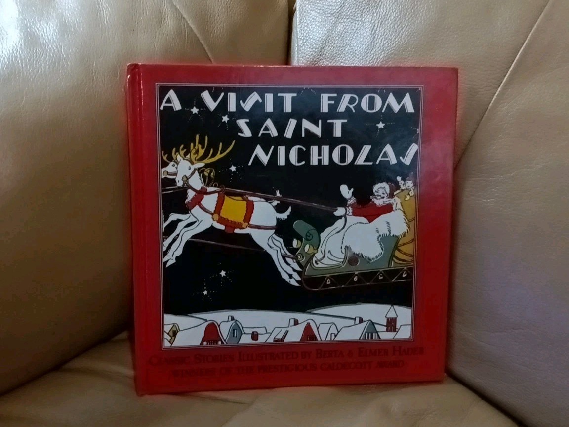 Rare „A Visit From Saint Nicholas“ (1990) By Clement C . Moore Berta/Elmer Hader