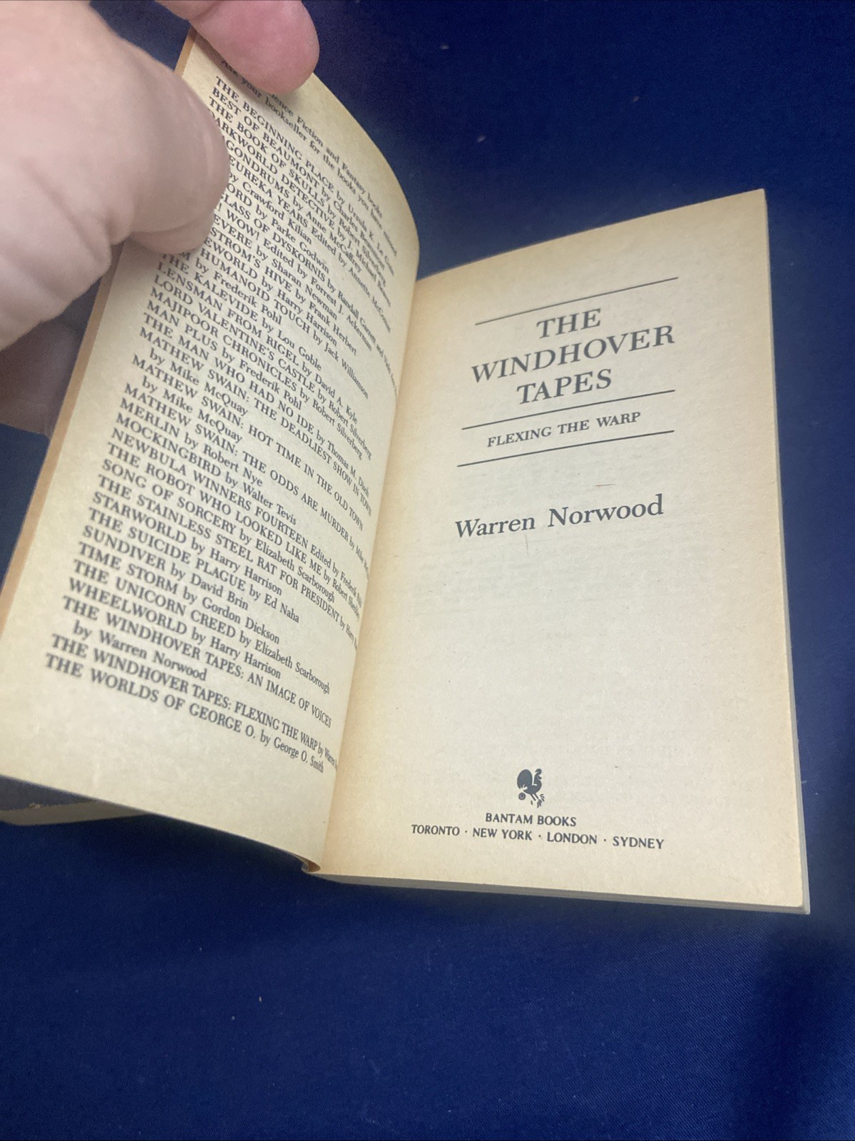 Lot Of 4 The Windhover Tapes by Warren C. Norwood 1st Prints 1980s Exc Cond