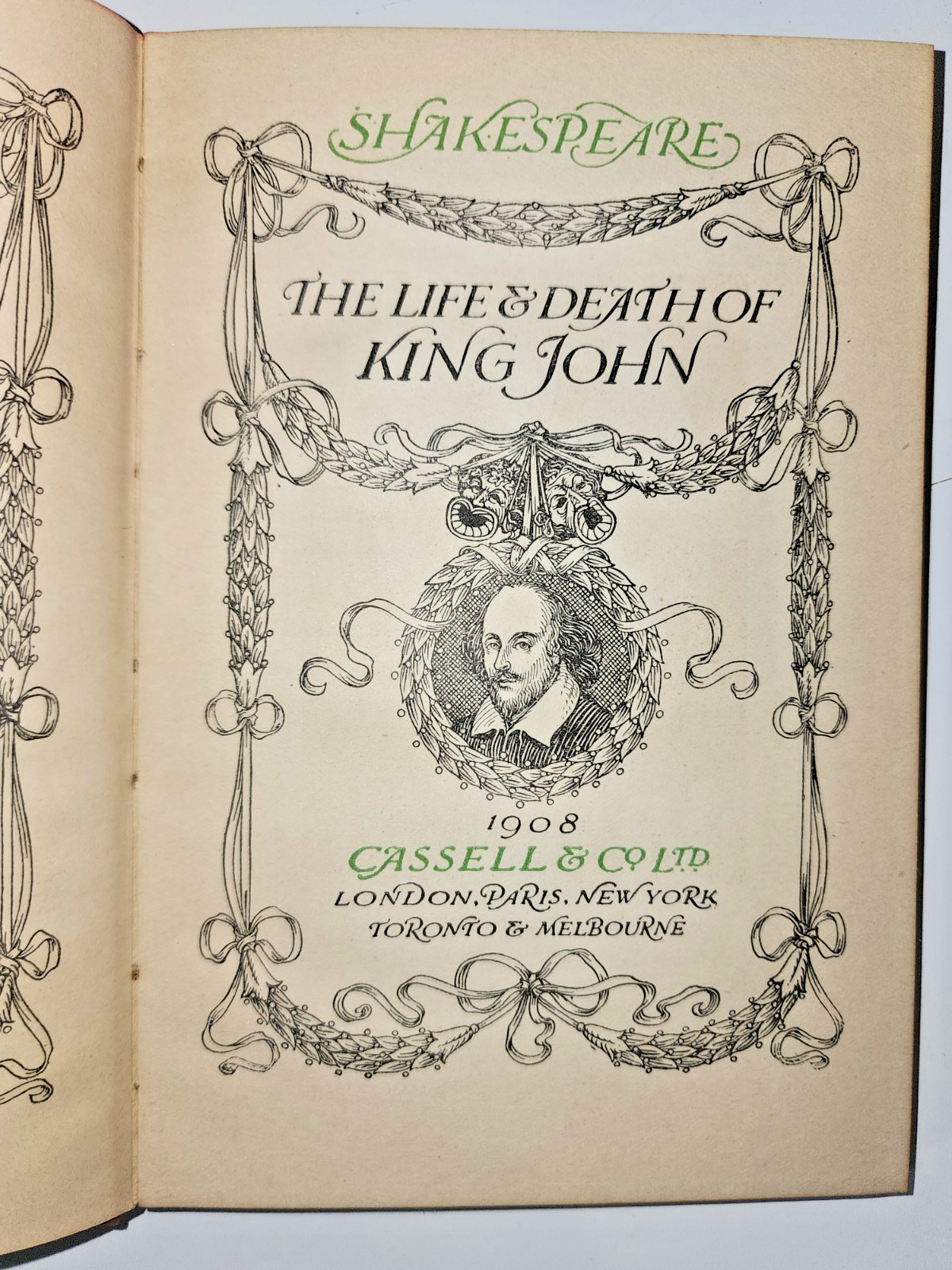 Vintage 1908 Hardcover Book „King John“ by William Shakespeare