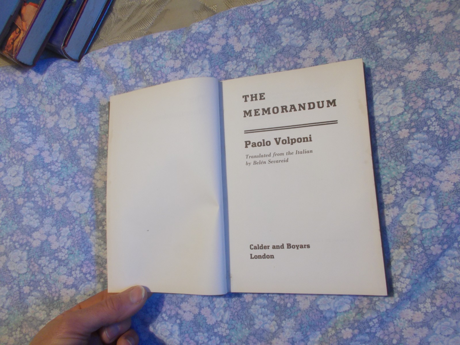 Paulo Volponi THE MEMORANDUM novel 1967 1st Italian interest forgotten authors