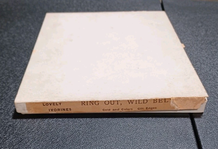 Antique Ring Out Wild Bells 1882 Paper Hardcover Book Illustrated In Box
