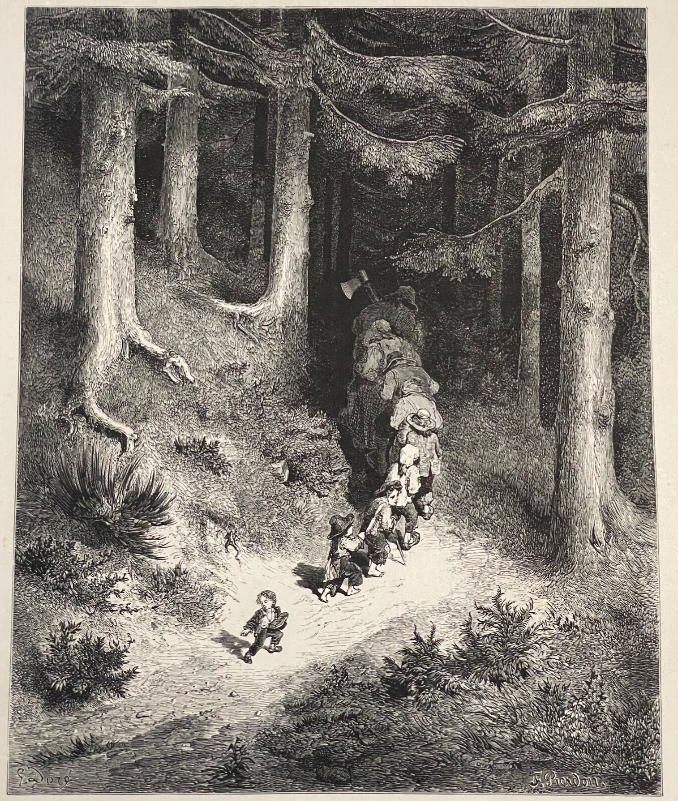 GUSTAVE DORÉ, FAIRY TALES BY PERRAULT Wood Engraving, 1862 – TOM THUMB (3)