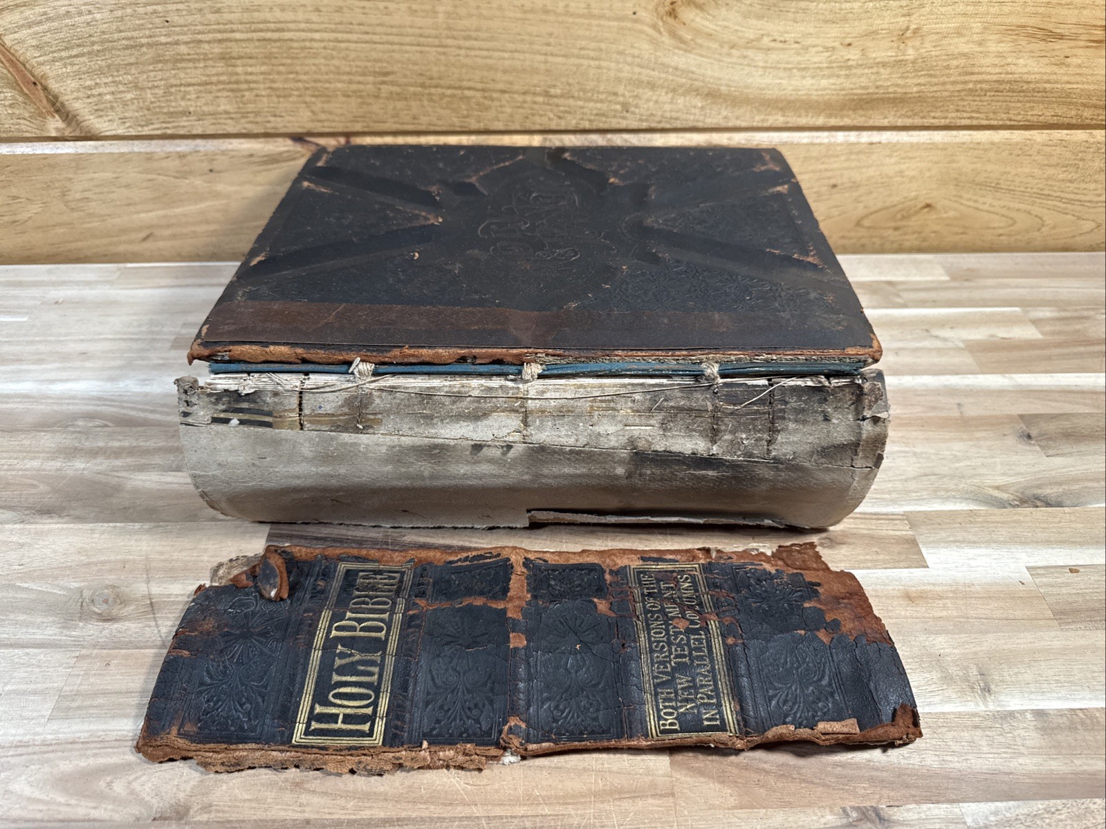 1885 HOLY BIBLE standard publishing LEATHER late 1800s PHILADELPHIA old antique