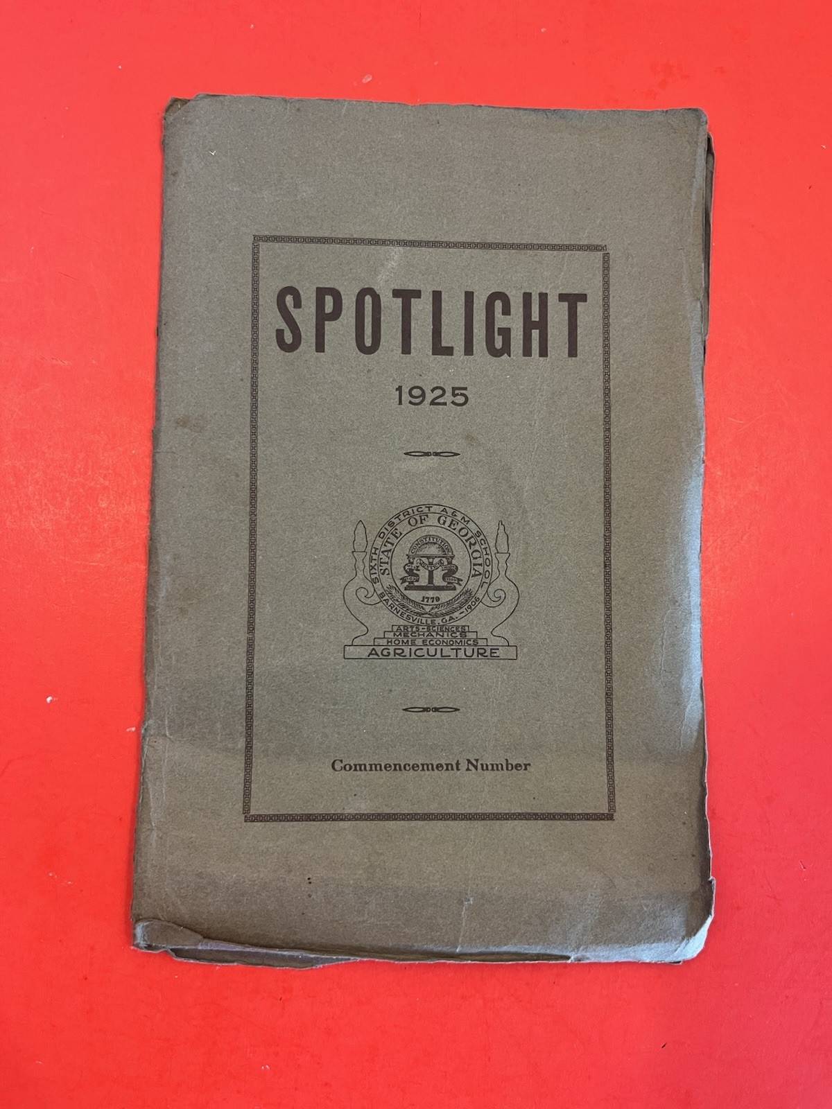 1925 A. & M. Spotlight Commencement Yearbook 6th District Barnesville GA