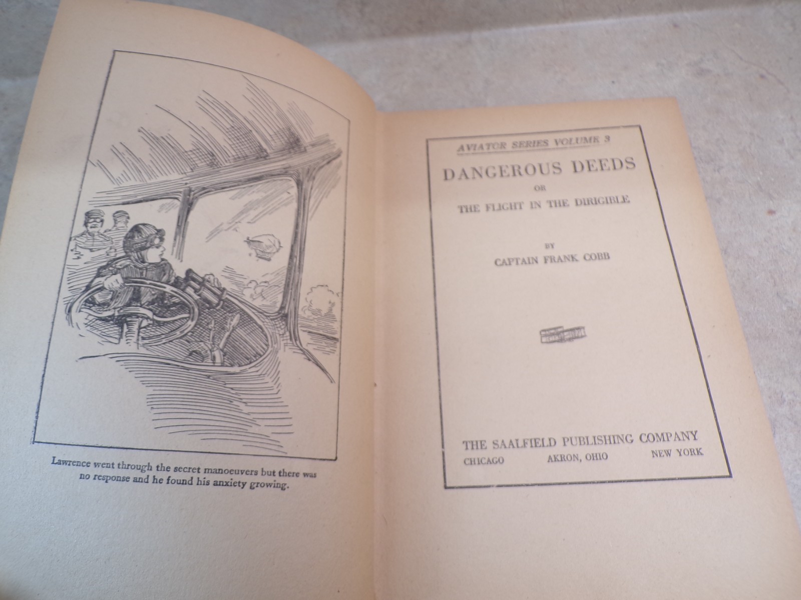 Vintage Hardback Dangerous Deeds by Captain Frank Cobb 1927 Aviator Volume 3