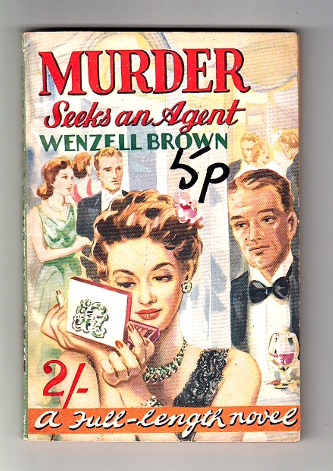 MURDER SEEKS AN AGENT (Wenzell Brown/Curzon Pub./1st British/very rare PBO)