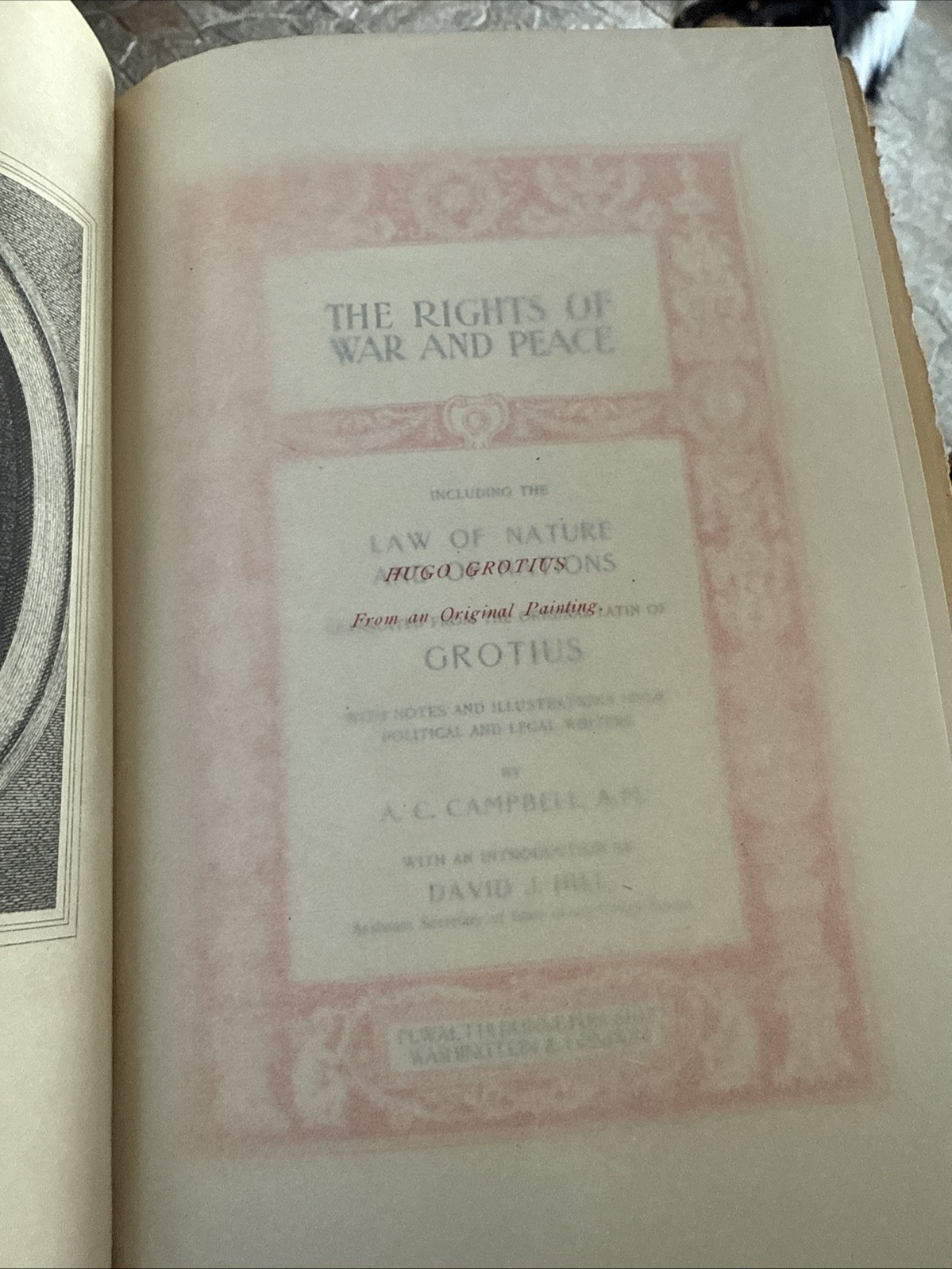 The Rights Of War And Peace. Universal Classics Library Edition De Luxe. 1901