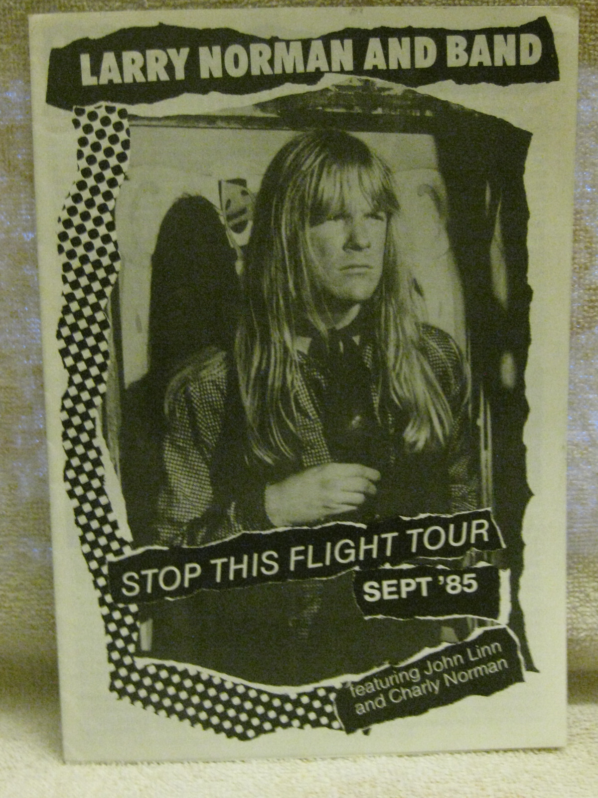 Larry Norman – 1985 Stop This Flight Tour booklet (Australian) mint shape