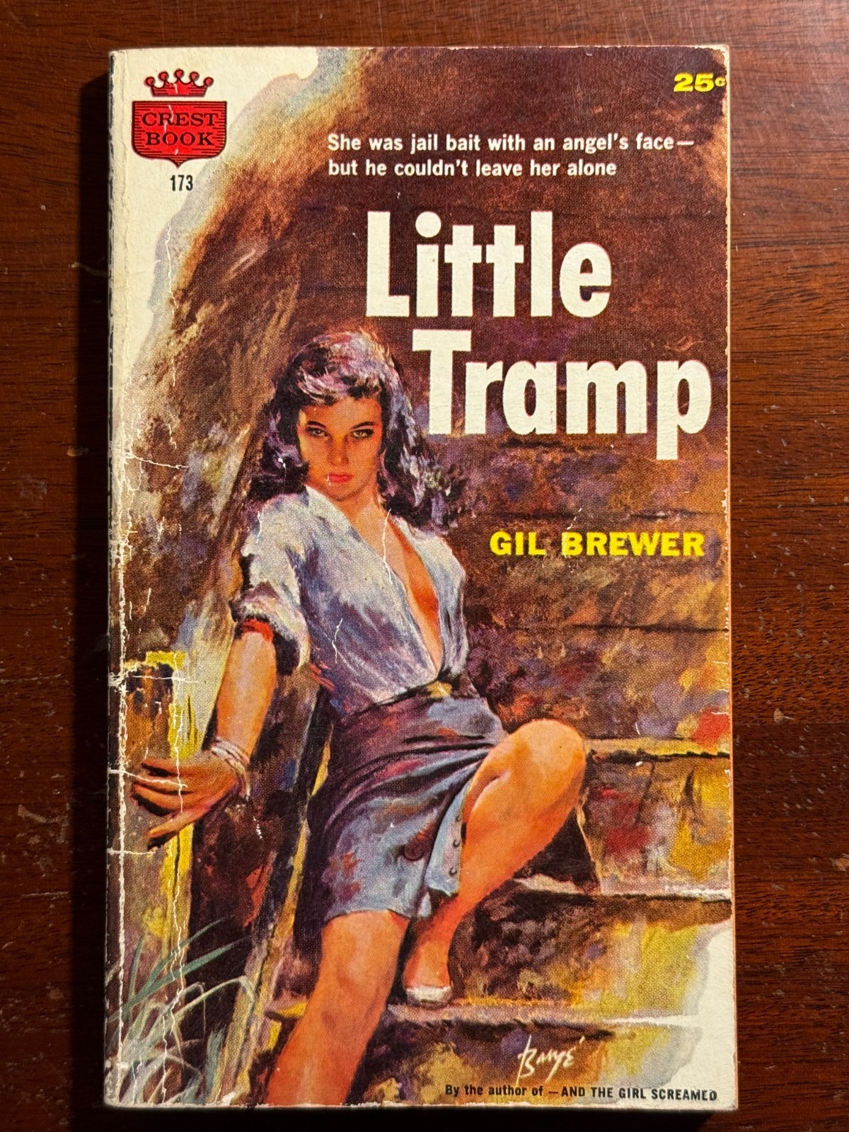 Little Tramp Gil Brewer Crest Book 1957 1950s Vtg PB BK