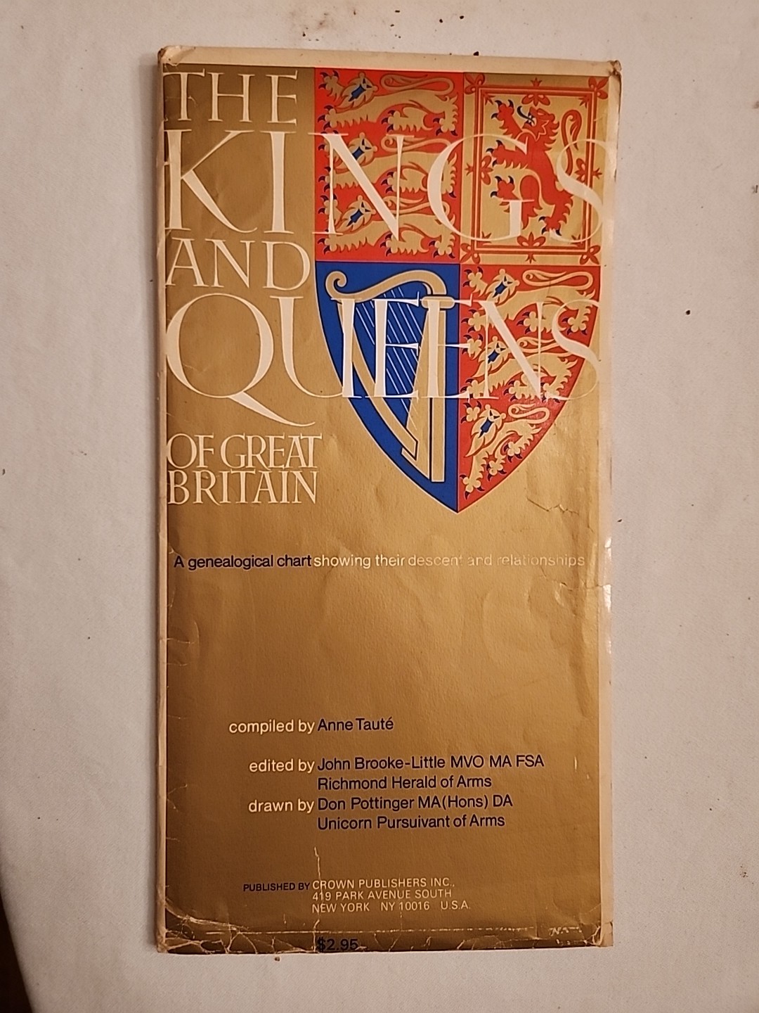 The Kings and Queens of Great Britain: A Genealogical Chart by Anne Taute 1970