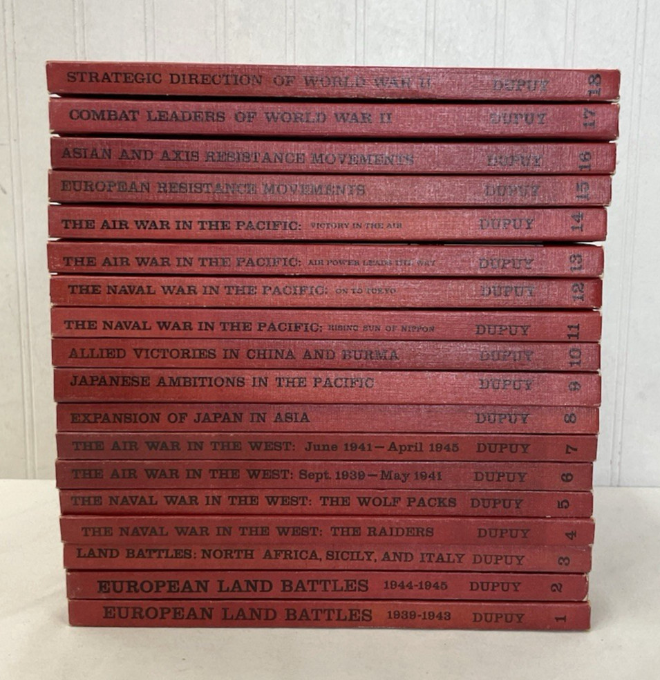 VTG The Military History Of World War II Vol 1-18 Trevor Dupuy Complete Set HC