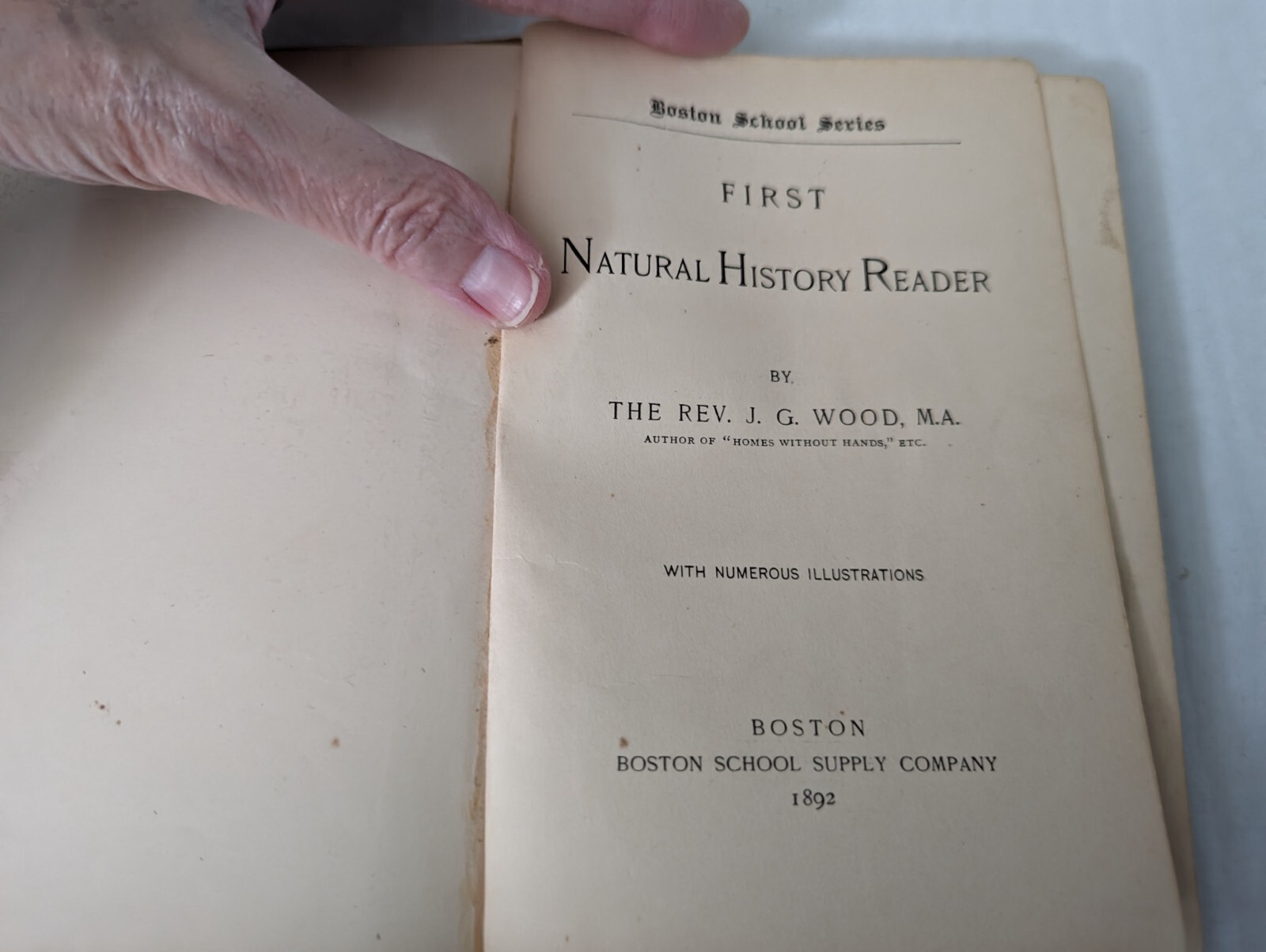 Scarce! First Natural History Reader with Numerous Illustrations – textbook 1892