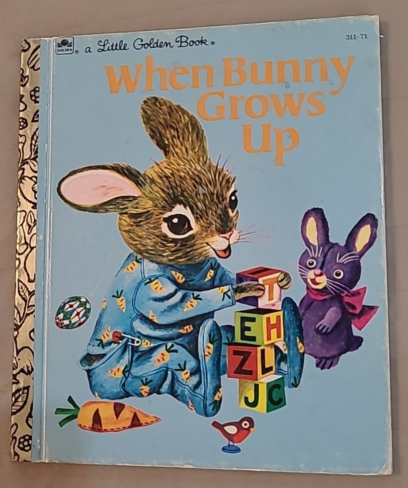 When Bunny Grows Up A Little Golden Book Vintage Children’s Book c1955 PB
