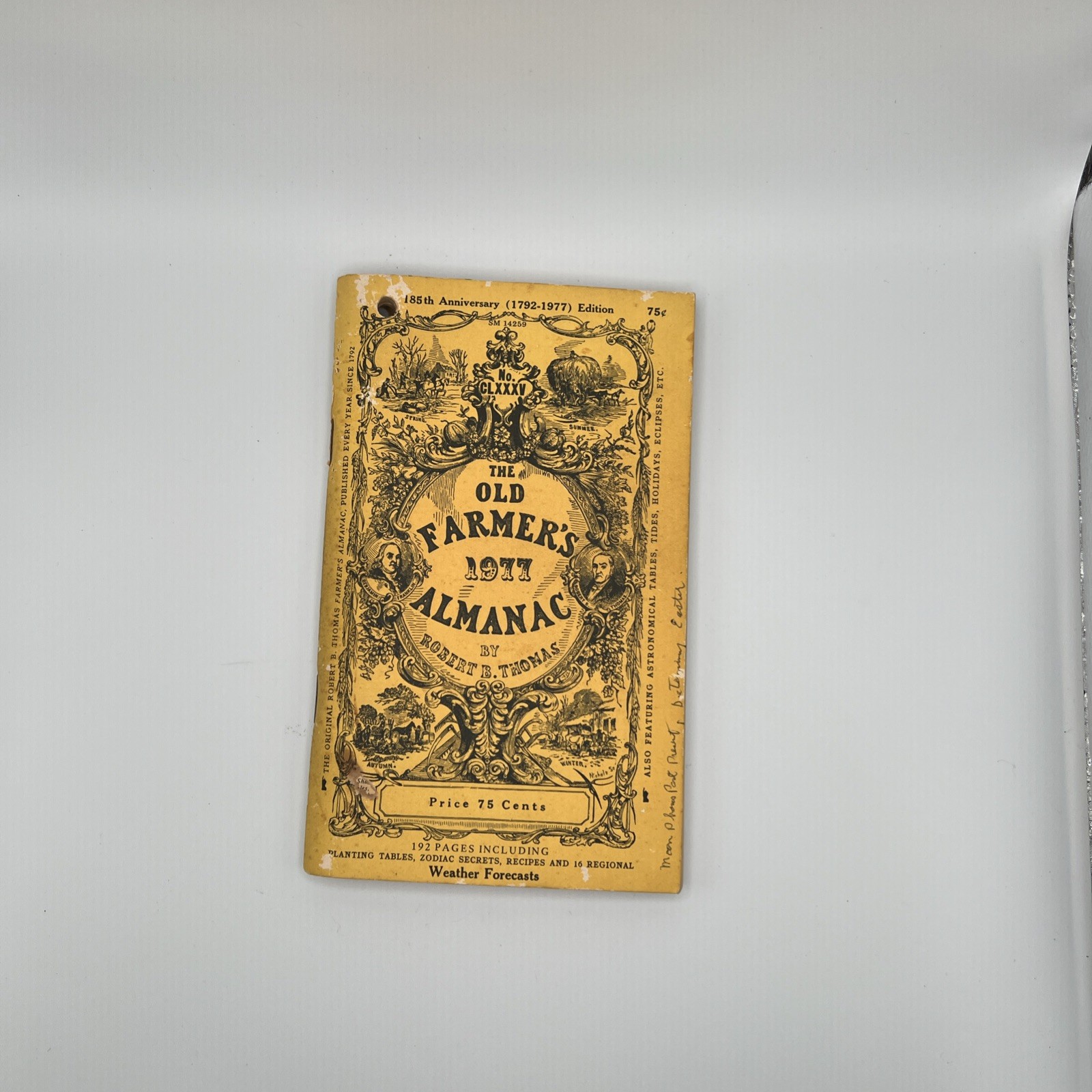 The Old Farmer’s Almanac 1977 By Robert B. Thomas Vintage 185th Anniversary Ed.