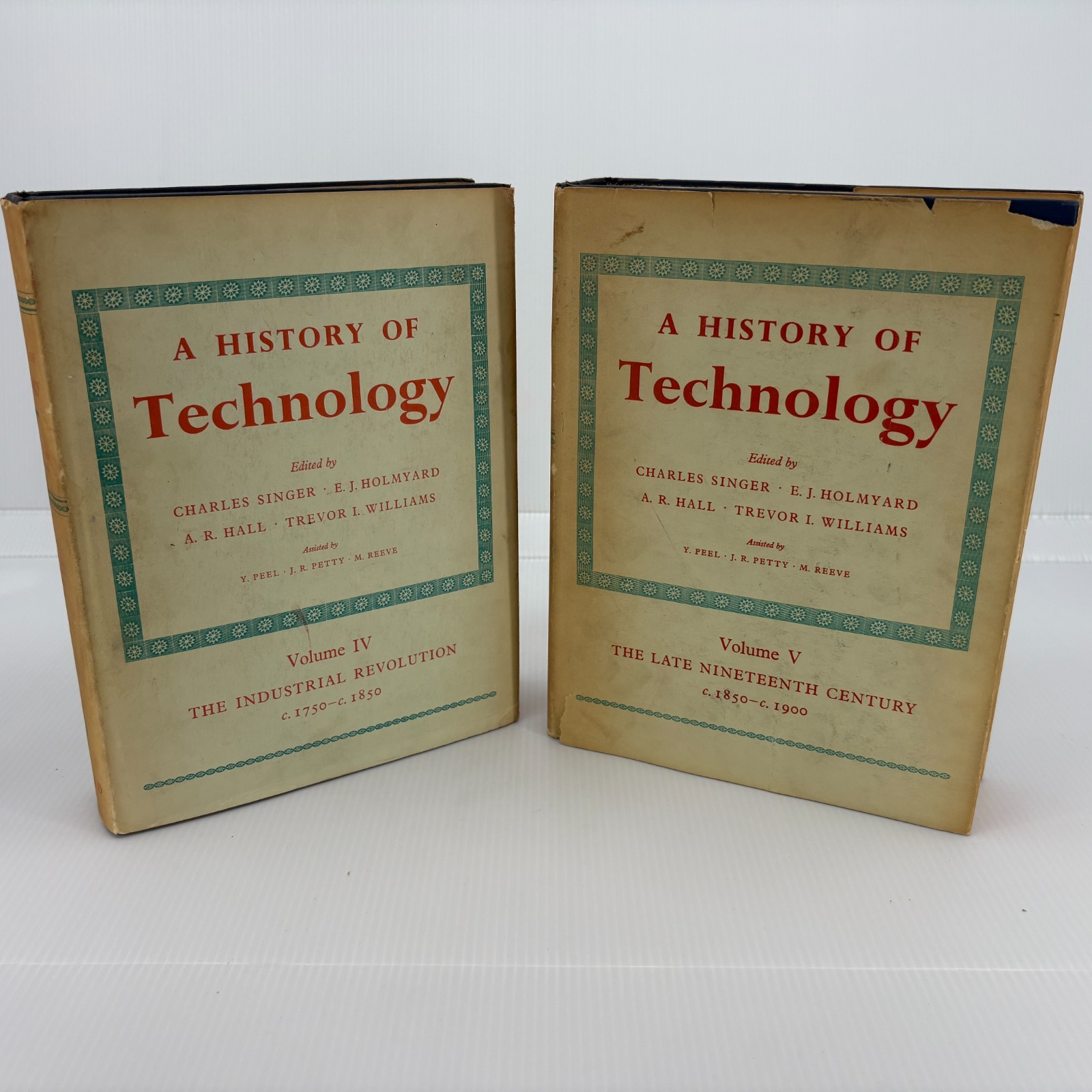 A History Of Technology Vol IV V Singer Oxford 1958 Hardcover DJ 2 Book Set