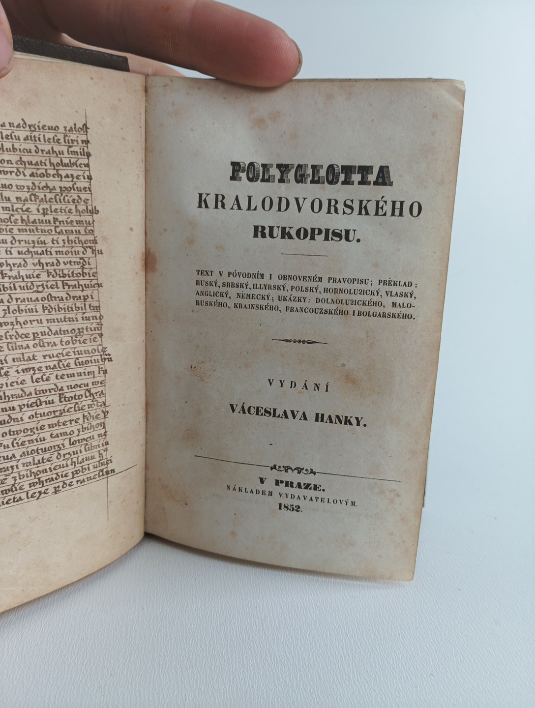 1852 ?? ?????????? Polyglotta Kralodvorského rukopisu *219*