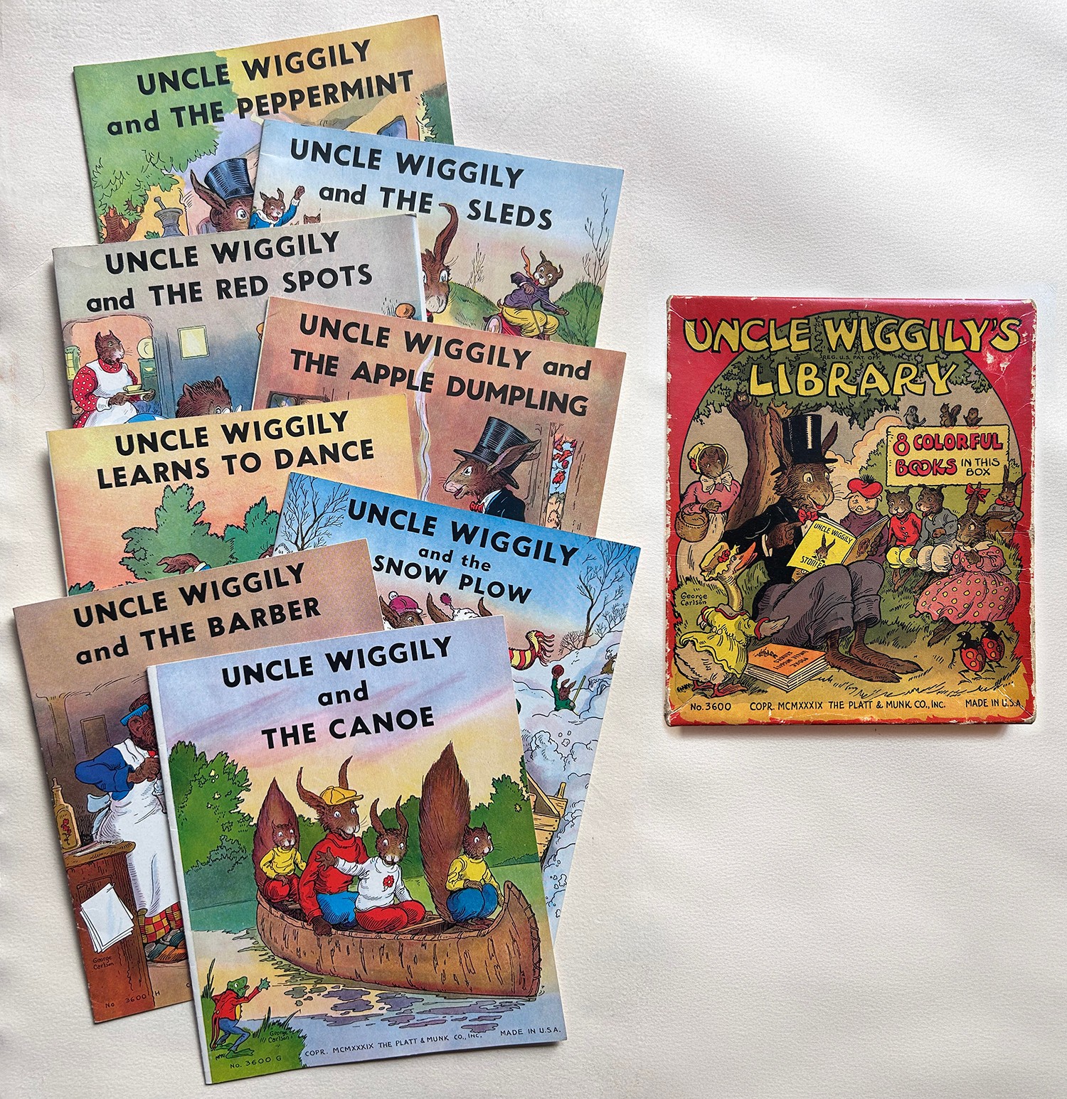 Uncle Wiggily Library 8 Books Original Box 1939 Howard R Garis