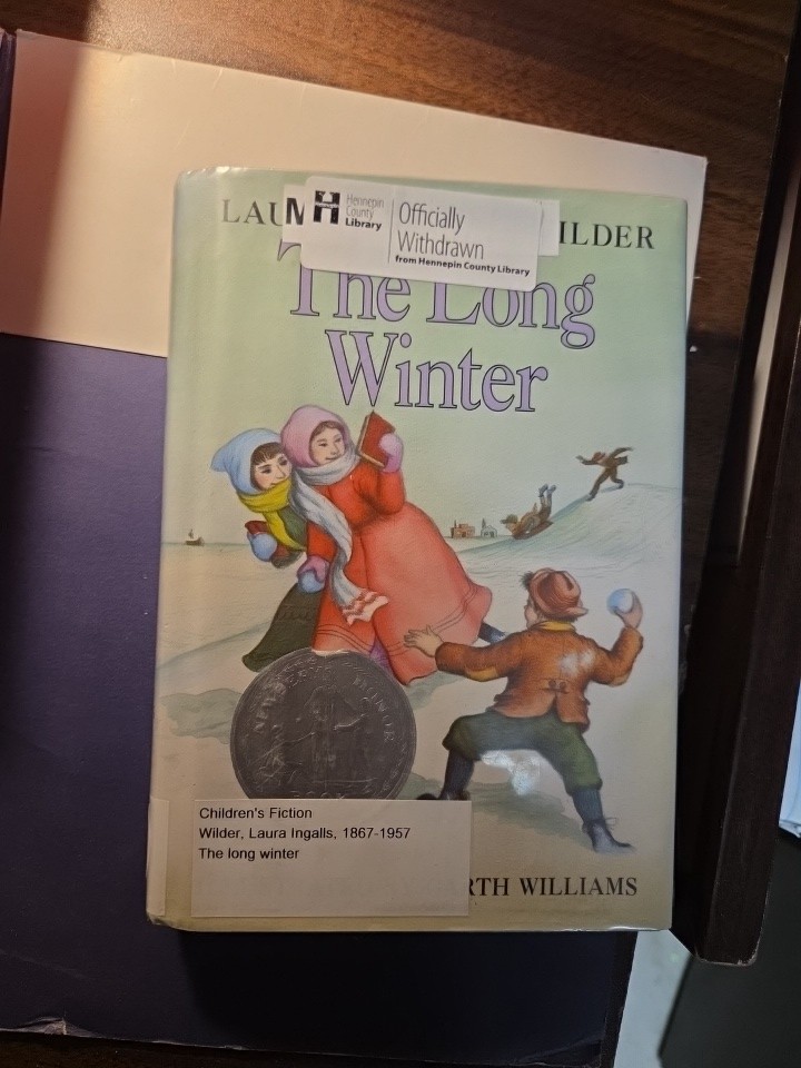 Vintage The Long Winter By Laura Ingalls Wilder Hardback