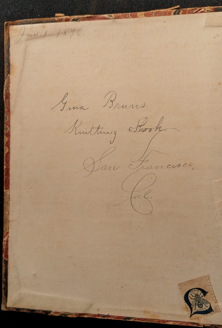 1896 Handwritten Lace & Knitting Pattern Book • Gina Burns SF • Samples Included