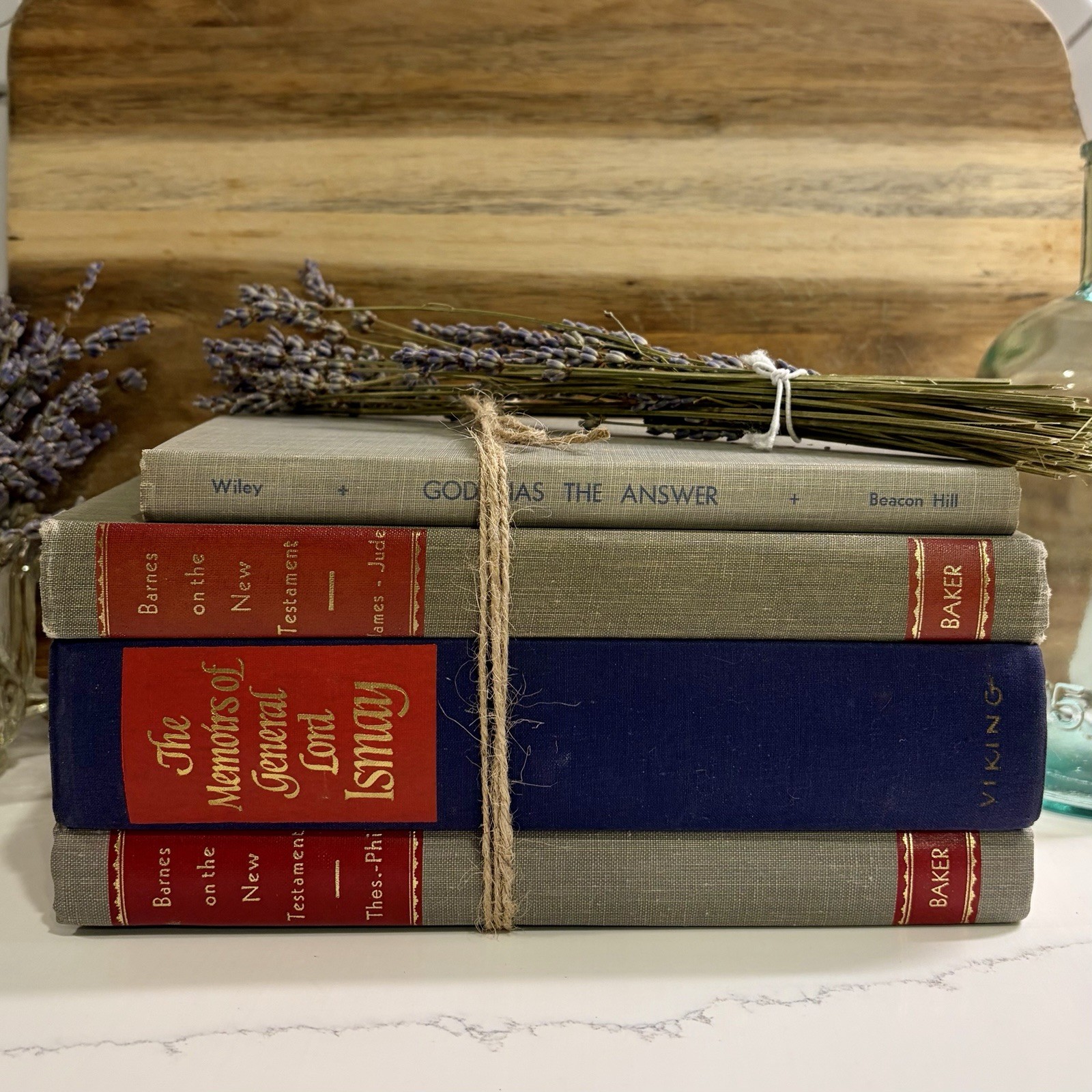Vintage Christian Books | Set Of 4 | Religious Home Decor Book Collection