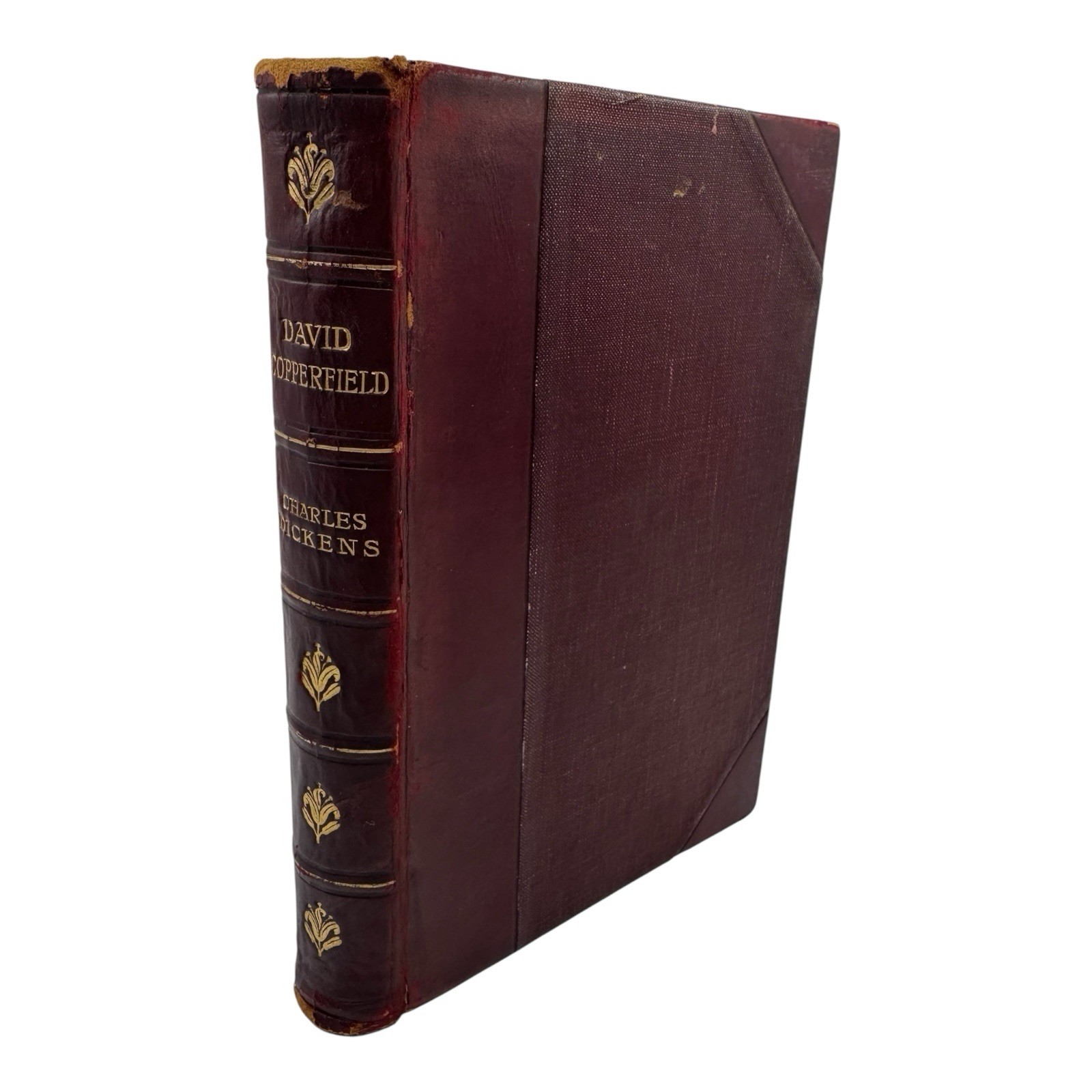David Copperfield by Charles Dickens Leather Bound Illustrated Book, Antique