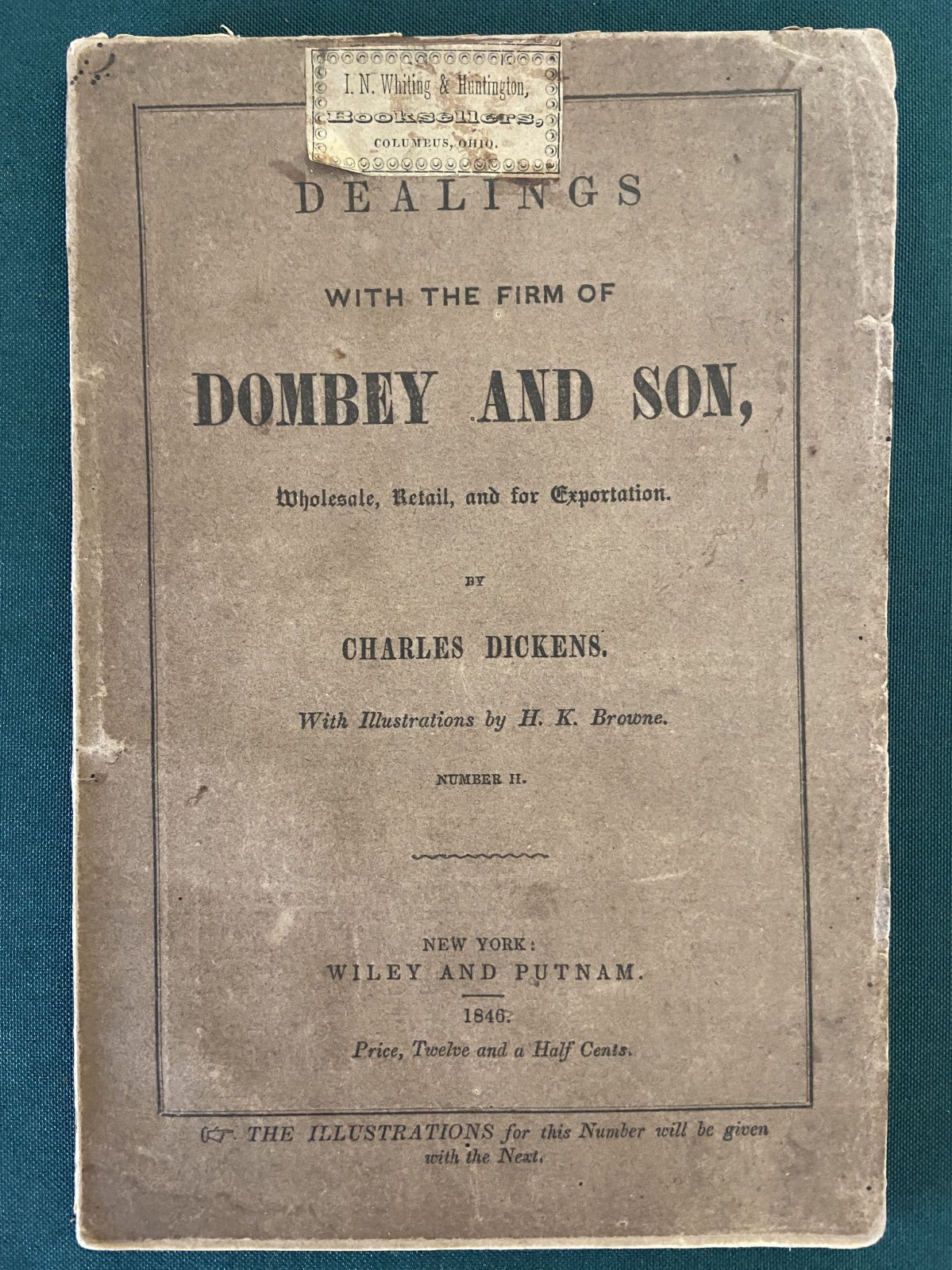 1846 Charles Dickens Dealings With Firm of Dombey And Son Part II 1st US Edition