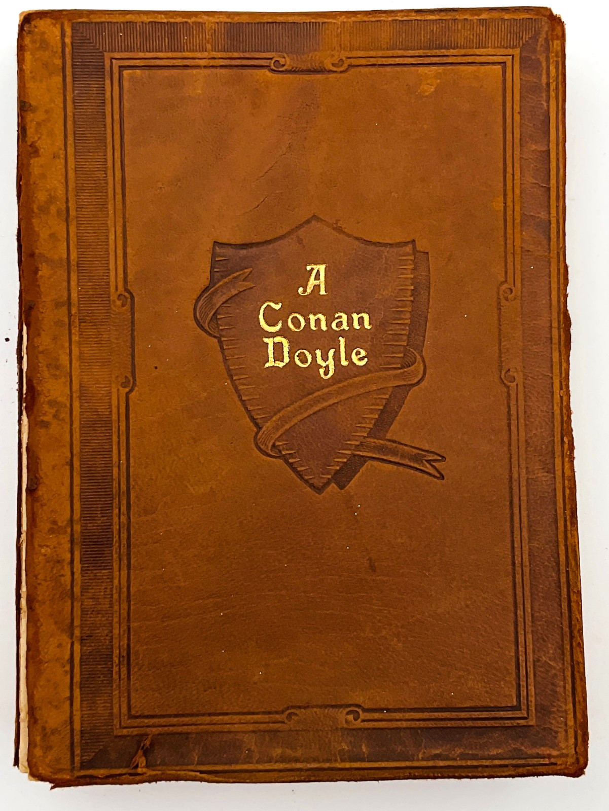 Antique Sir Arthur Conan Doyle The Works Antique Soft Cover Leather Gold Gilt