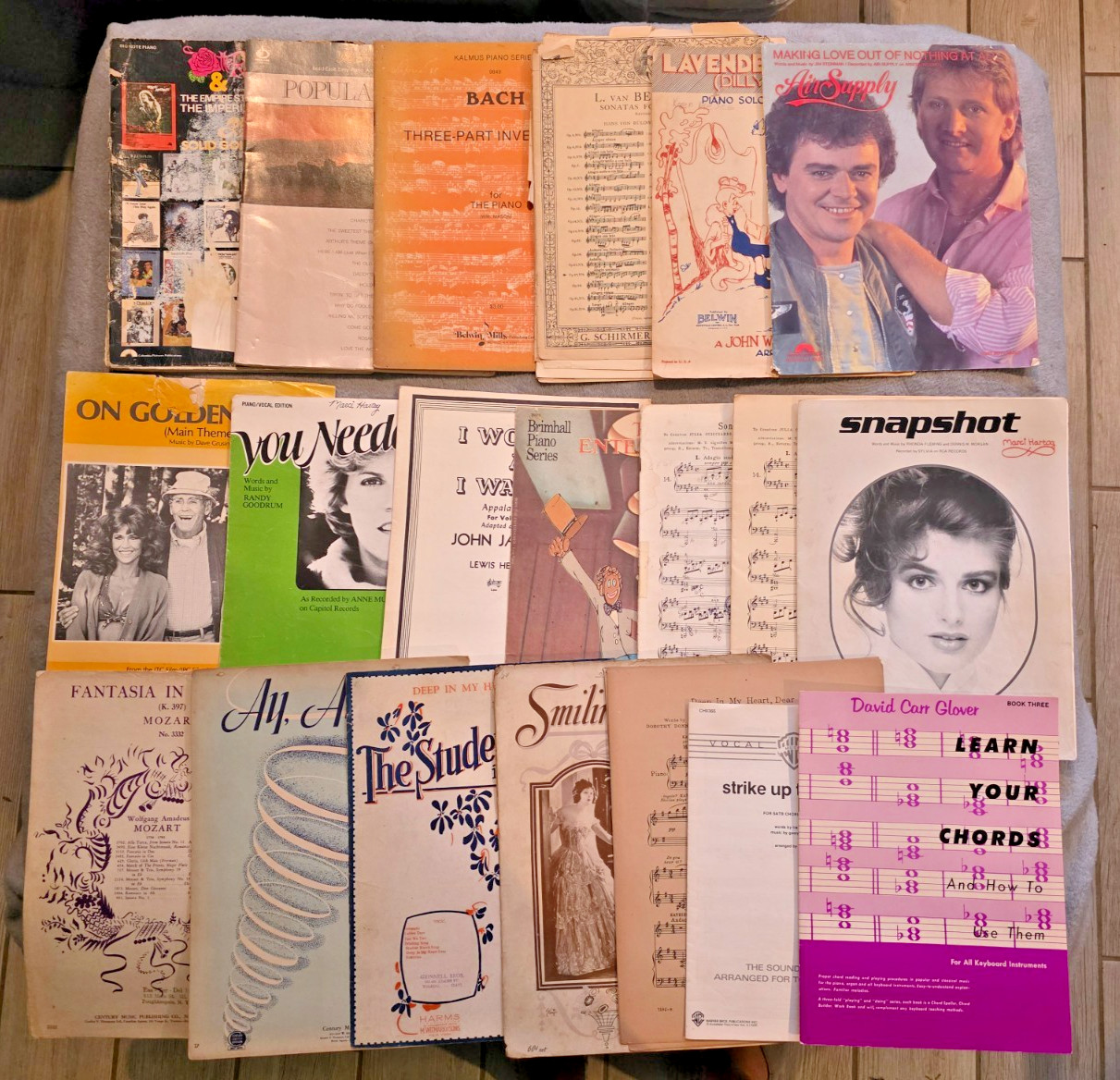 Vintage Sheet Music LOT of 20 Piano Vocal Classical Pop Rock Country Songbooks